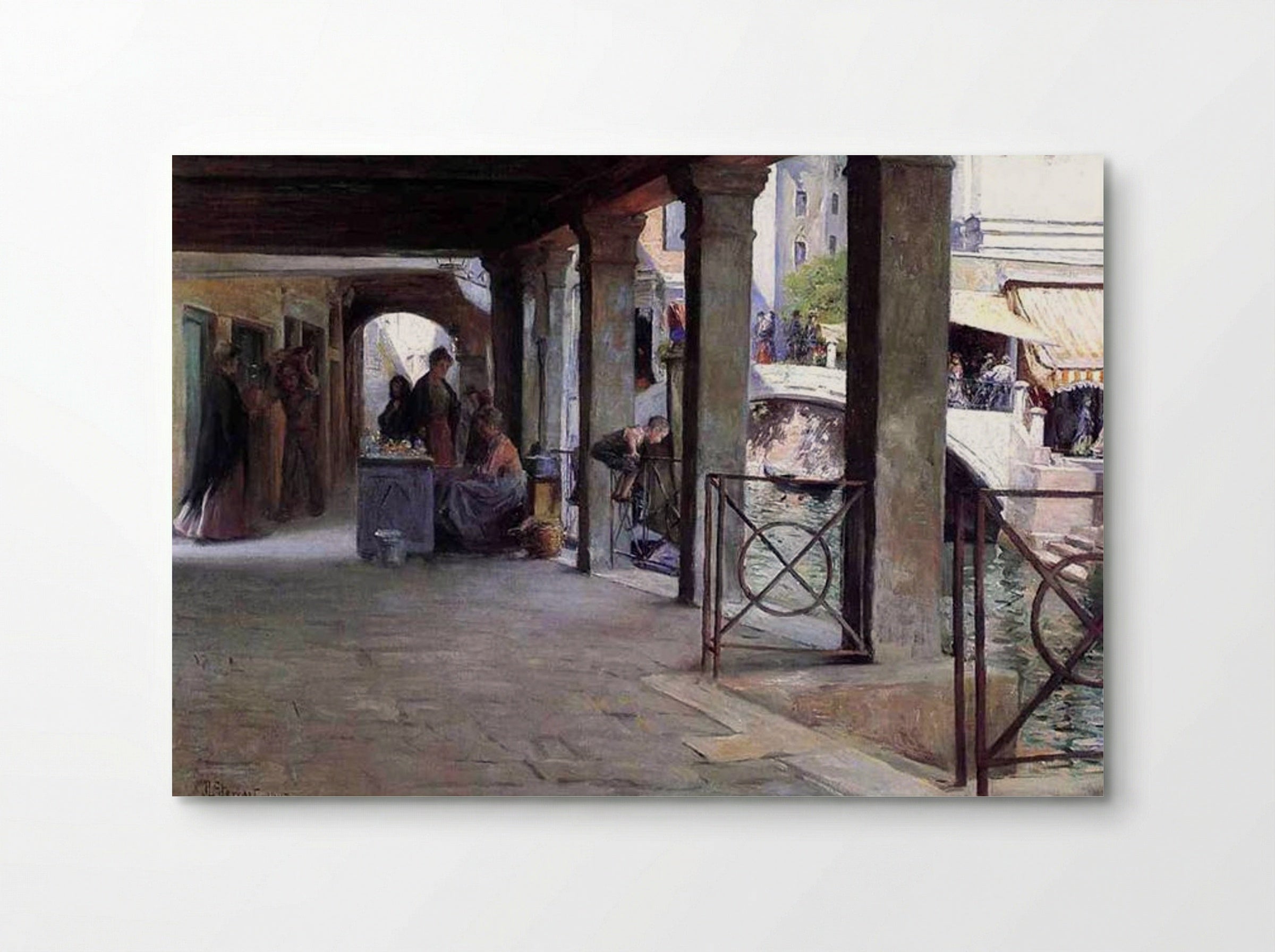 Venetian Market Scene - Julius LeBlanc Stewart - Poster