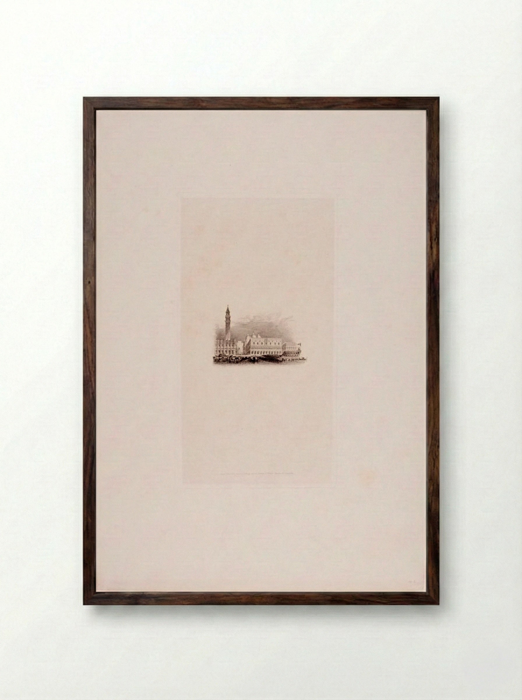 Venice (Engraving) - Edward Goodall - Framed Print Dark Wood