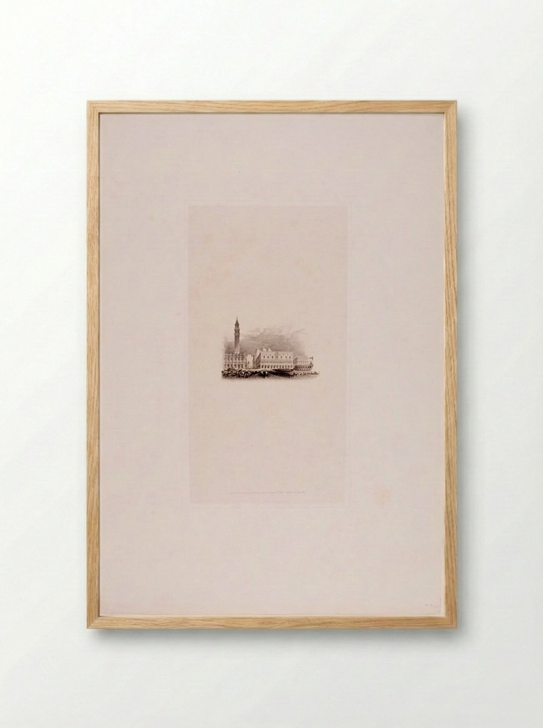 Venice (Engraving) - Edward Goodall - Framed Print Wood