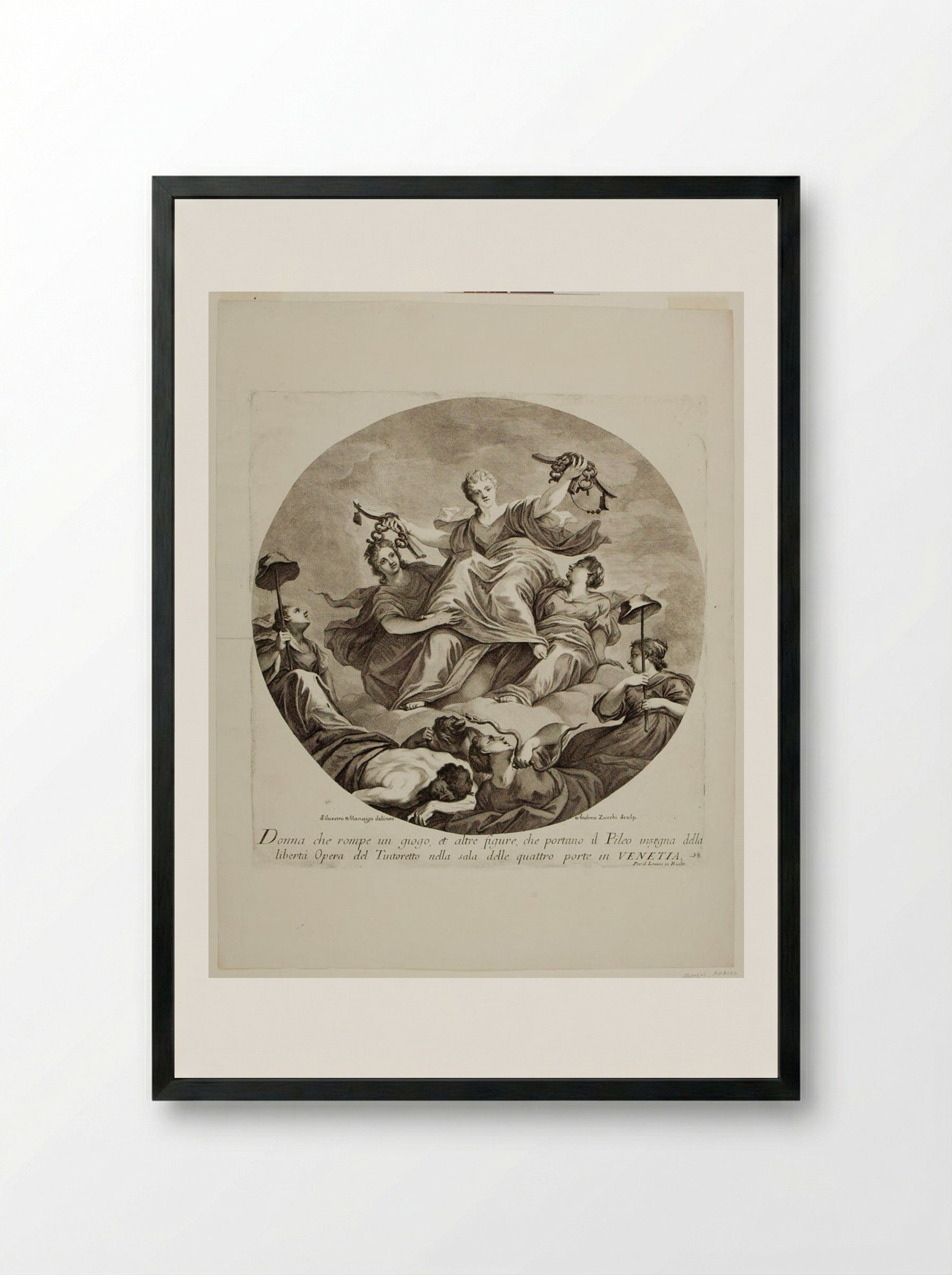 Venice Protector of Liberty - Andrea Zucchi - Framed Print Black