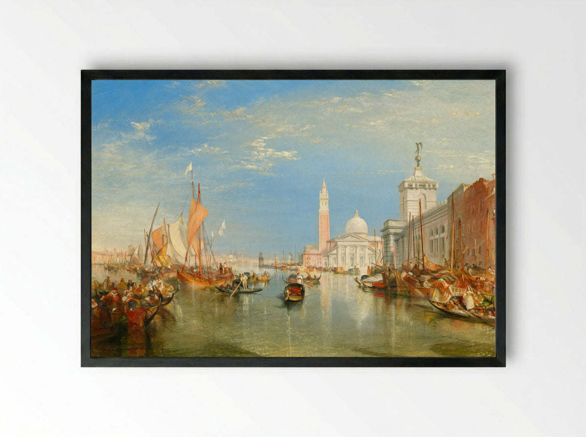 Venice, The Dogana and San Giorgio Maggiore - J.M.W. Turner - Framed Print Black