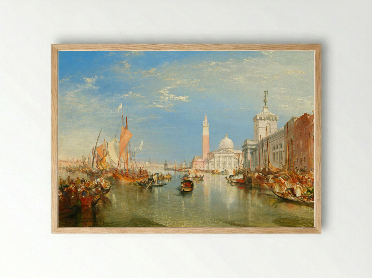 Venice, The Dogana and San Giorgio Maggiore - J.M.W. Turner - Framed Print Wood