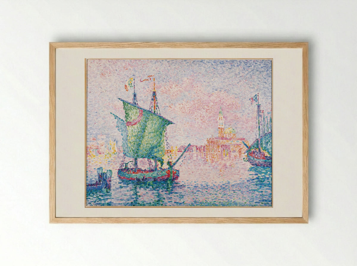 Venice, The Pink Cloud - Paul Signac - Framed Print Wood