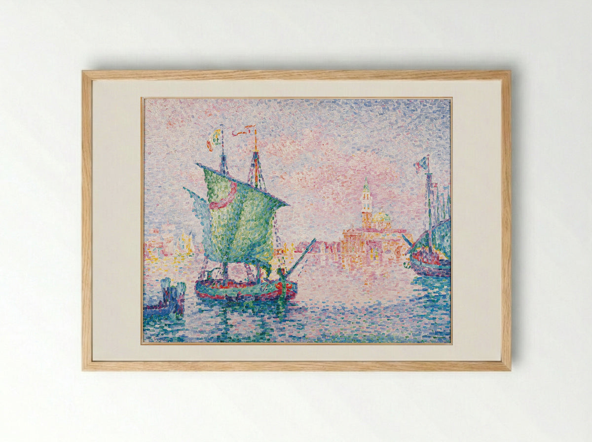Venice, The Pink Cloud - Paul Signac - Framed Print Wood