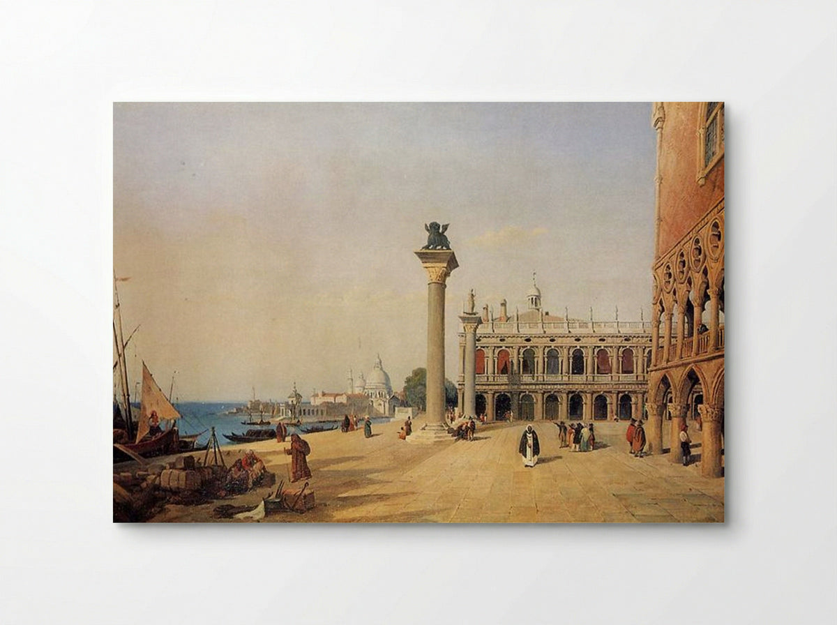 Venice, View of the Riva degli Schiavoni - Camille Corot - Poster