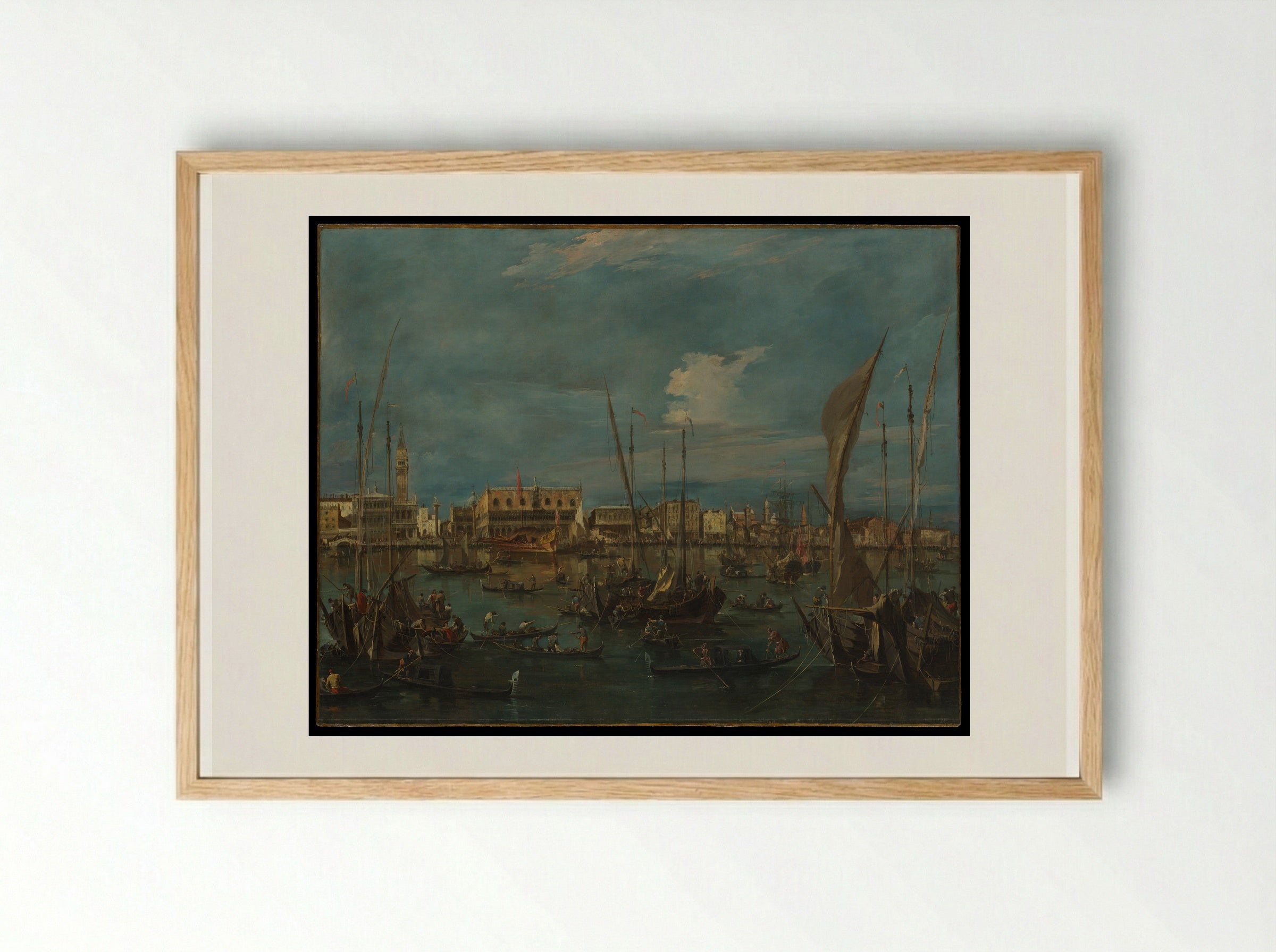 Venice from the Bacino di San Marco - Francesco Guardi - Framed Print Wood