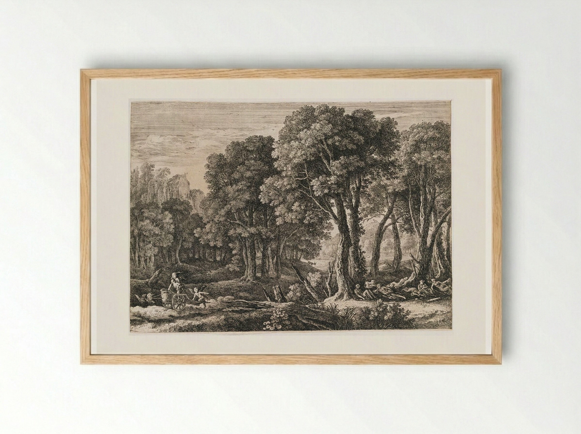 Venus Abducting Adonis - Herman van Swanevelt - Framed Print Wood