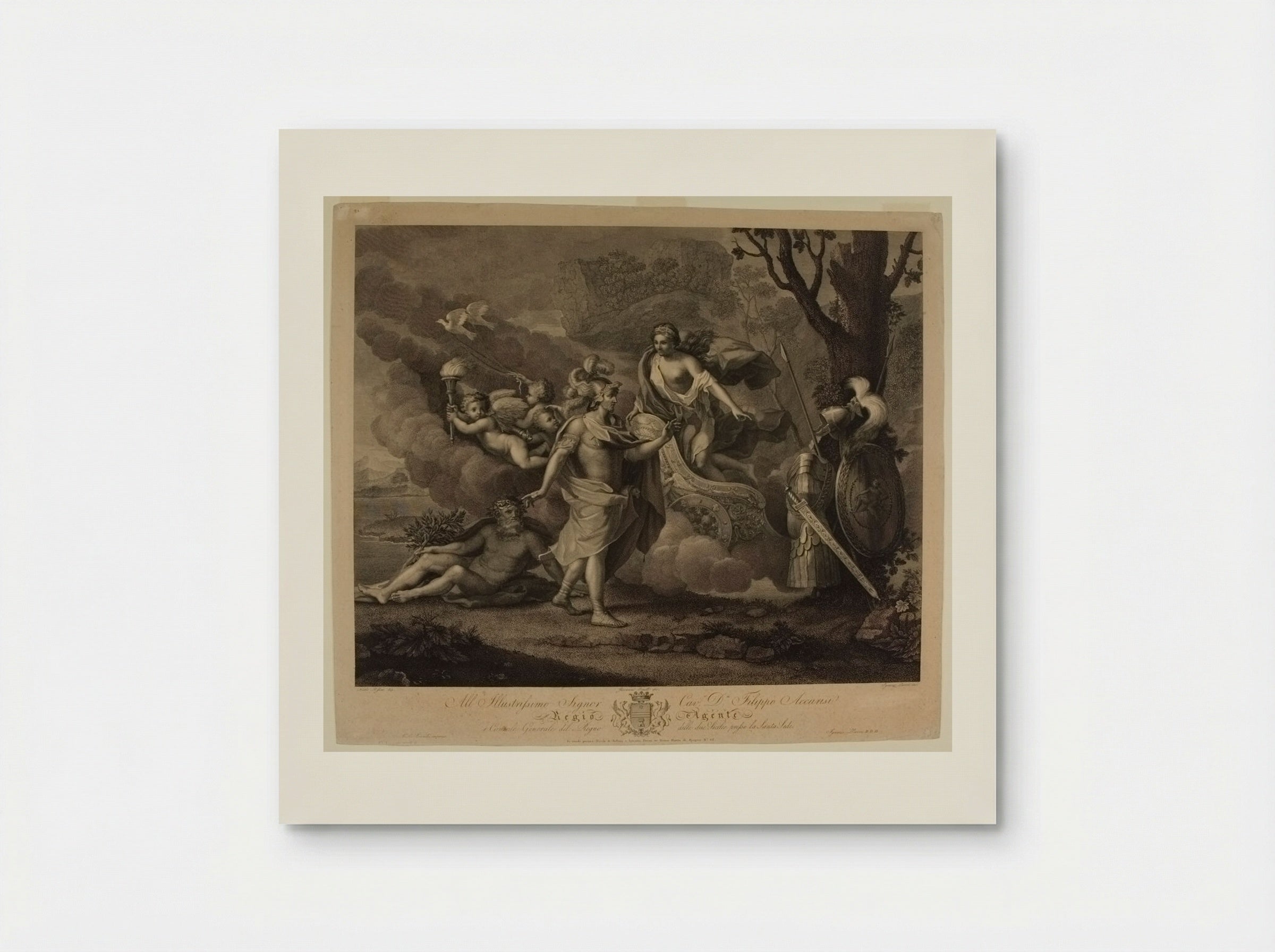 Venus Appearing to Aeneas - Ignazio Pavon - Poster