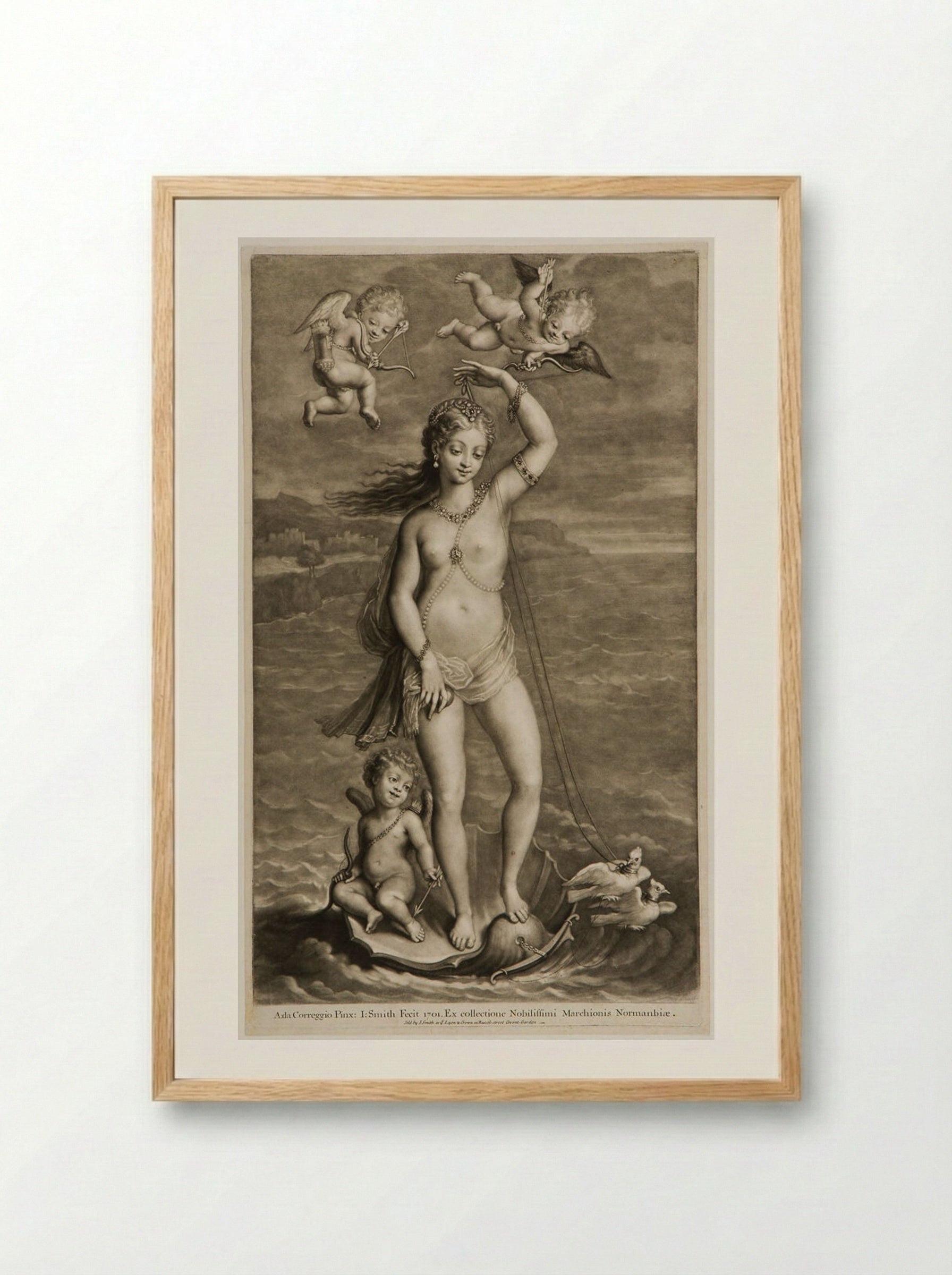 Venus Rising from the Sea - John Smith - Framed Print Wood