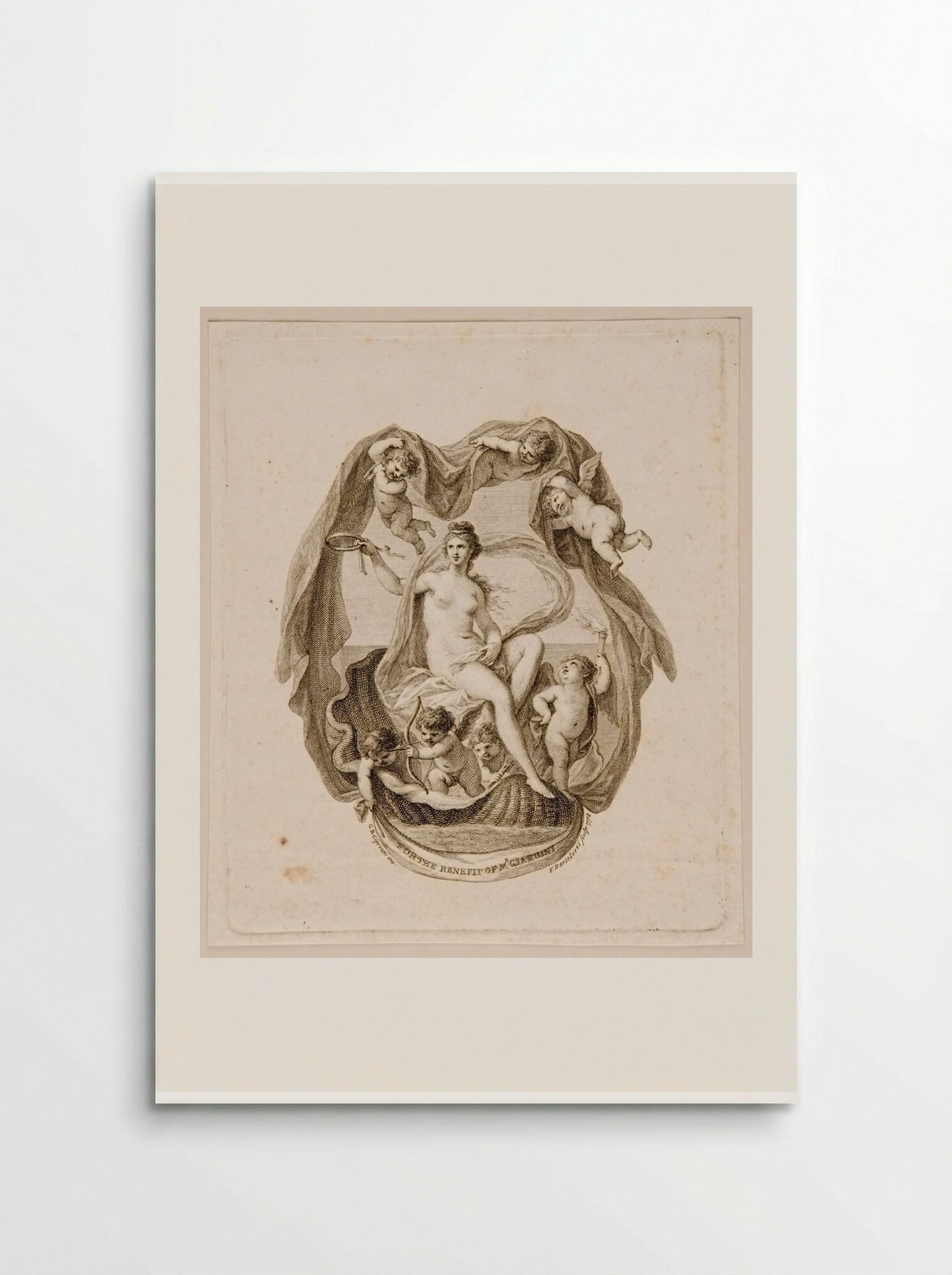 Venus Sailing on a Shell - Francesco Bartolozzi - Poster