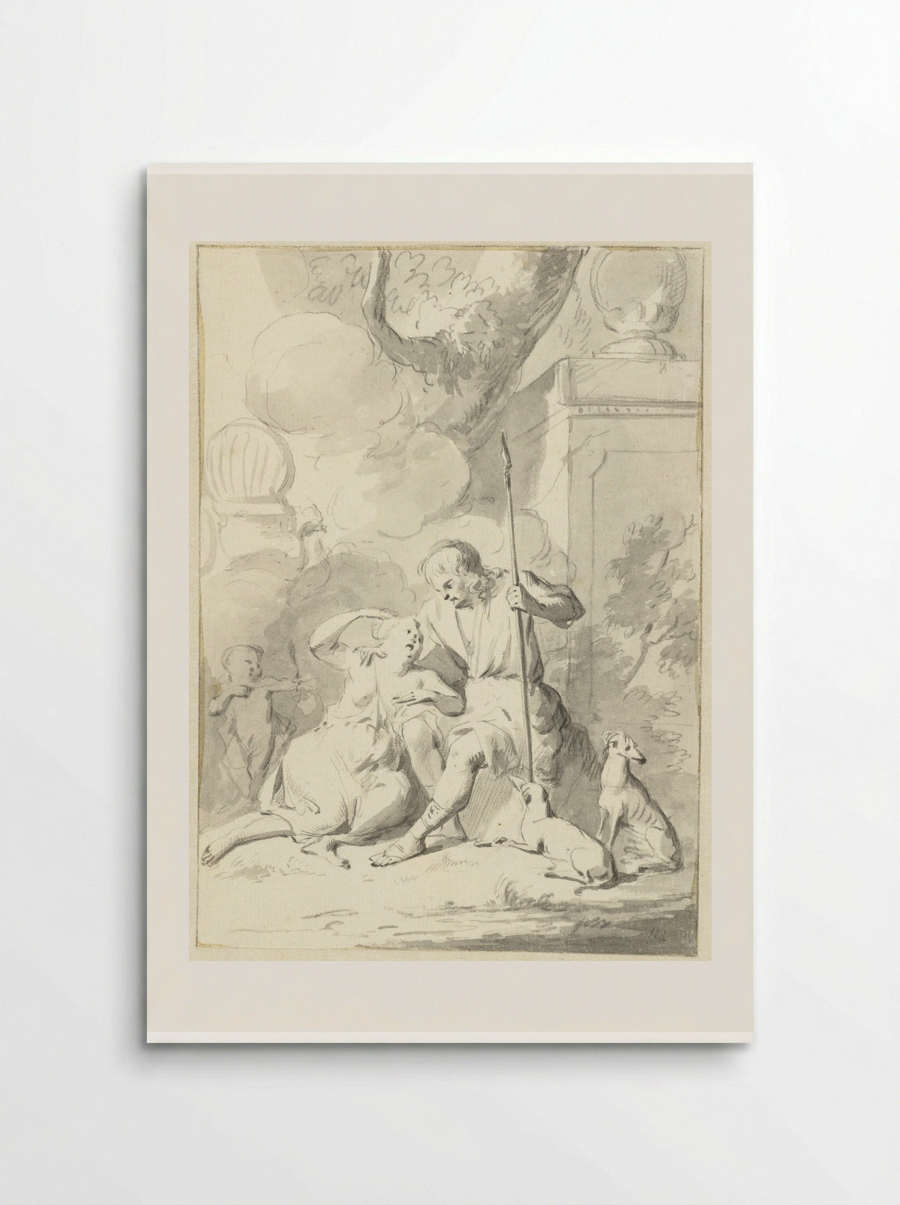 Venus and Adonis - Aert Schouman - Poster