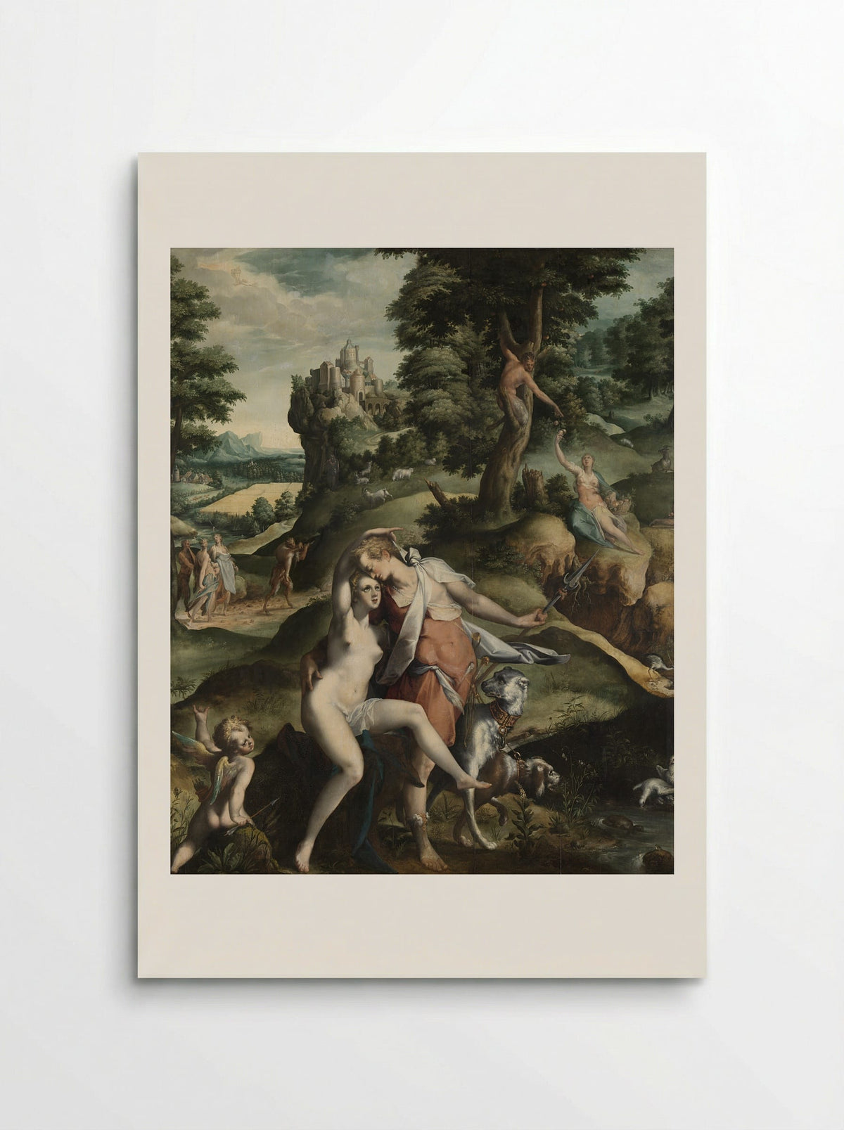 Venus and Adonis - Bartholomeus Spranger - Poster