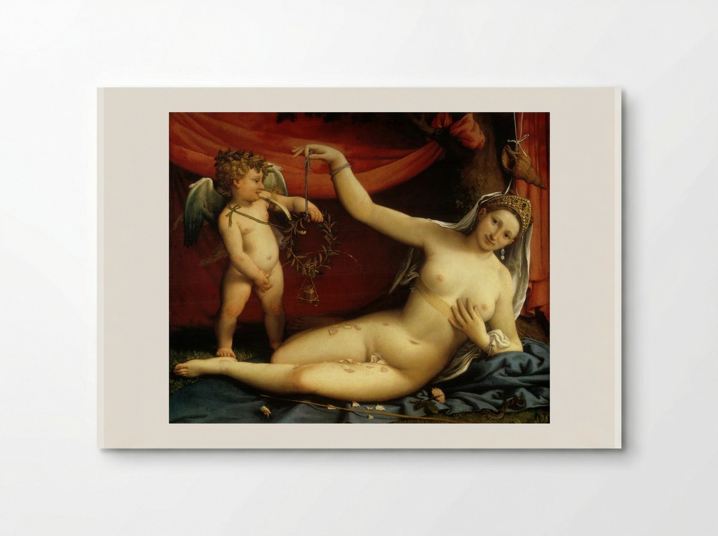 Venus and Cupid - Lorenzo Lotto - Poster