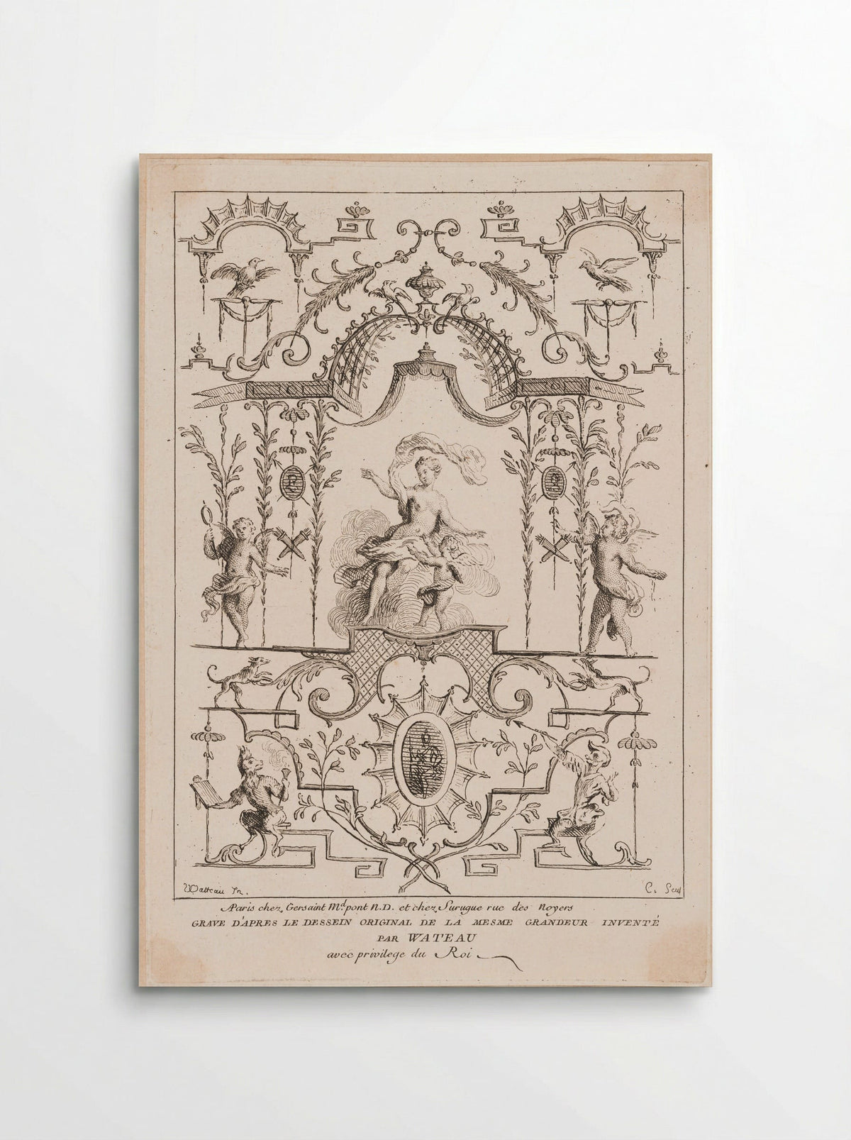 Venus and Cupid - Anne Claude Philippe de Thubières, comte de Caylus - Poster