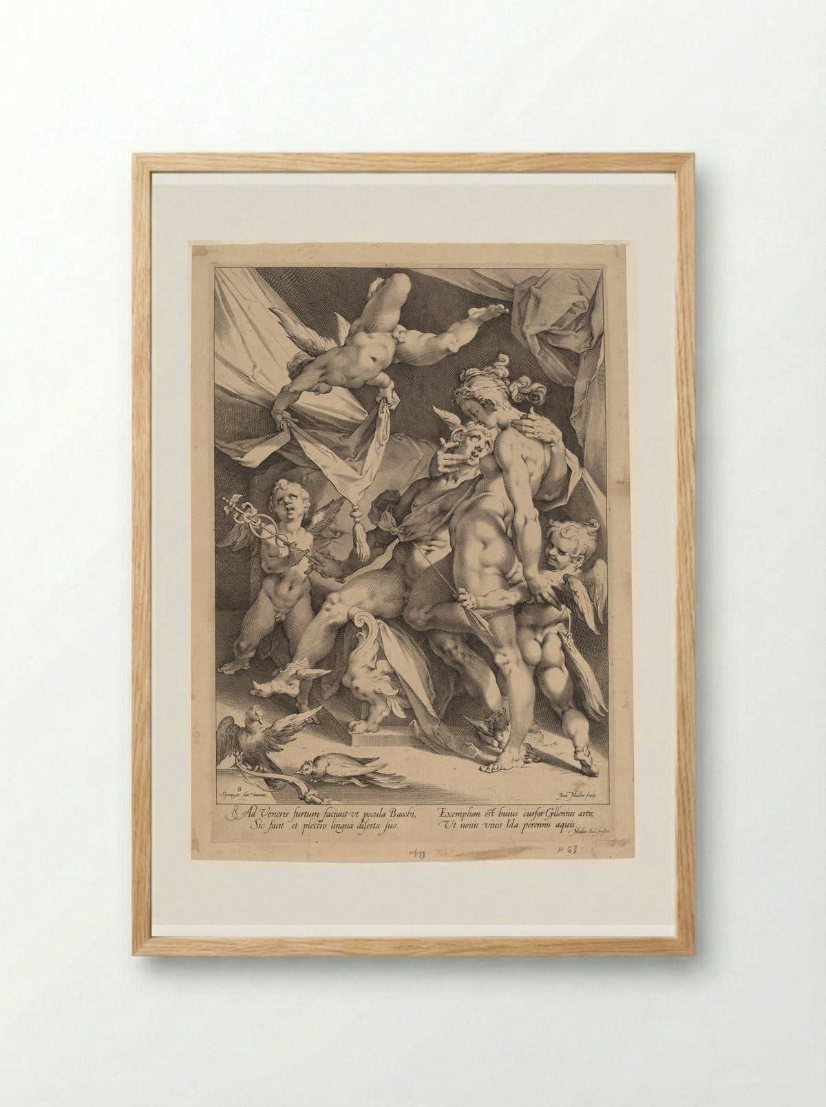 Venus and Mercury - Jan Harmensz. Muller - Framed Print Wood