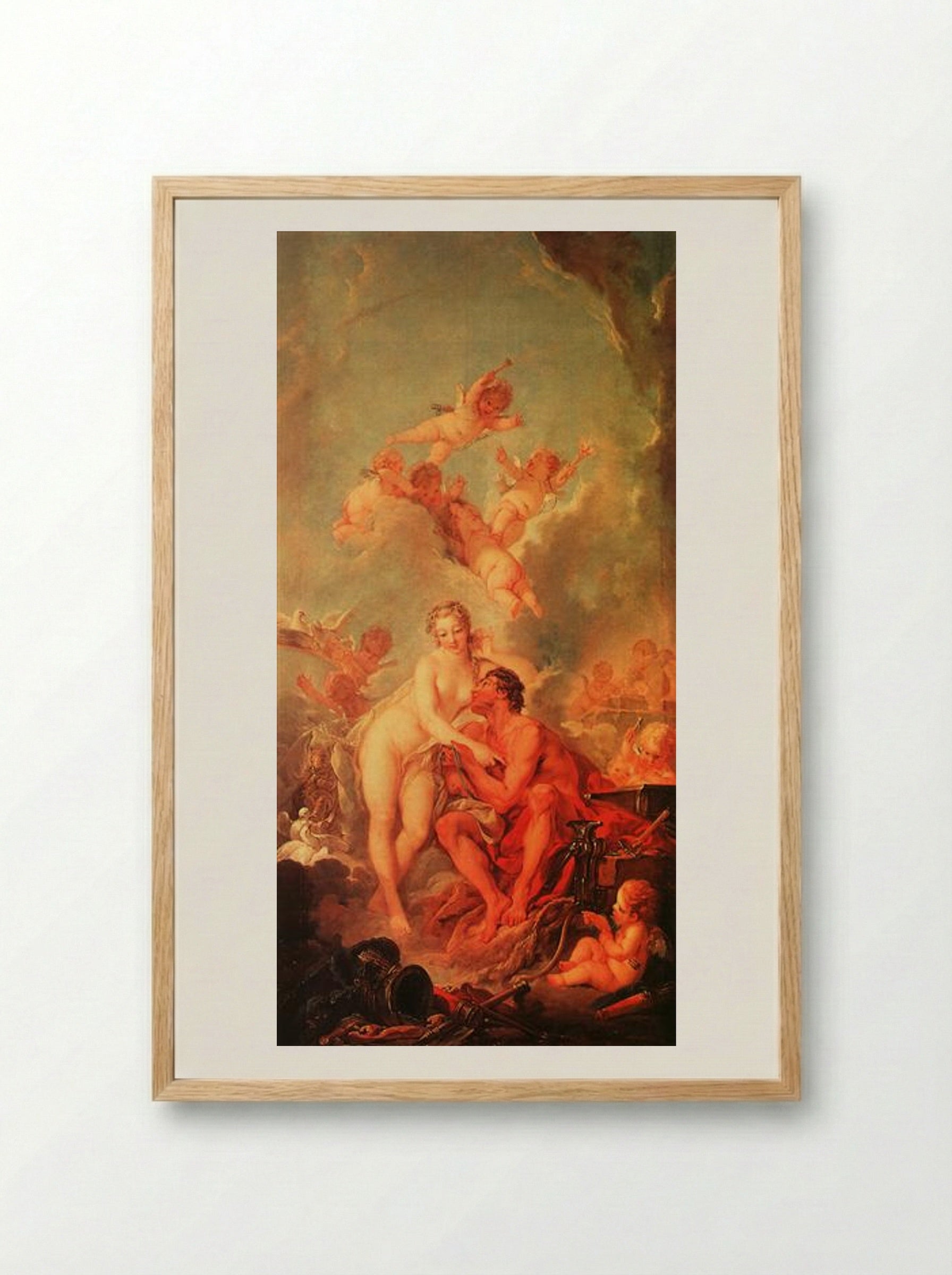 Venus and Vulcan - François Boucher - Framed Print Wood