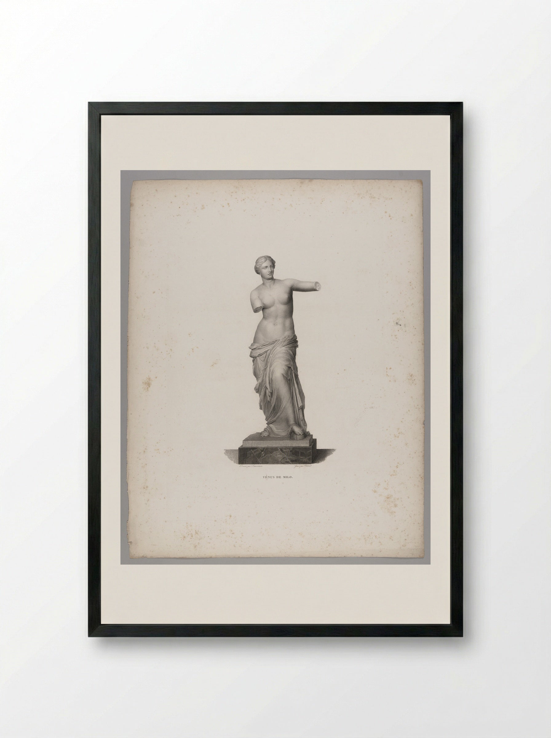 Venus de Milo, after the Antique - Zachée Prévost - Framed Print Black