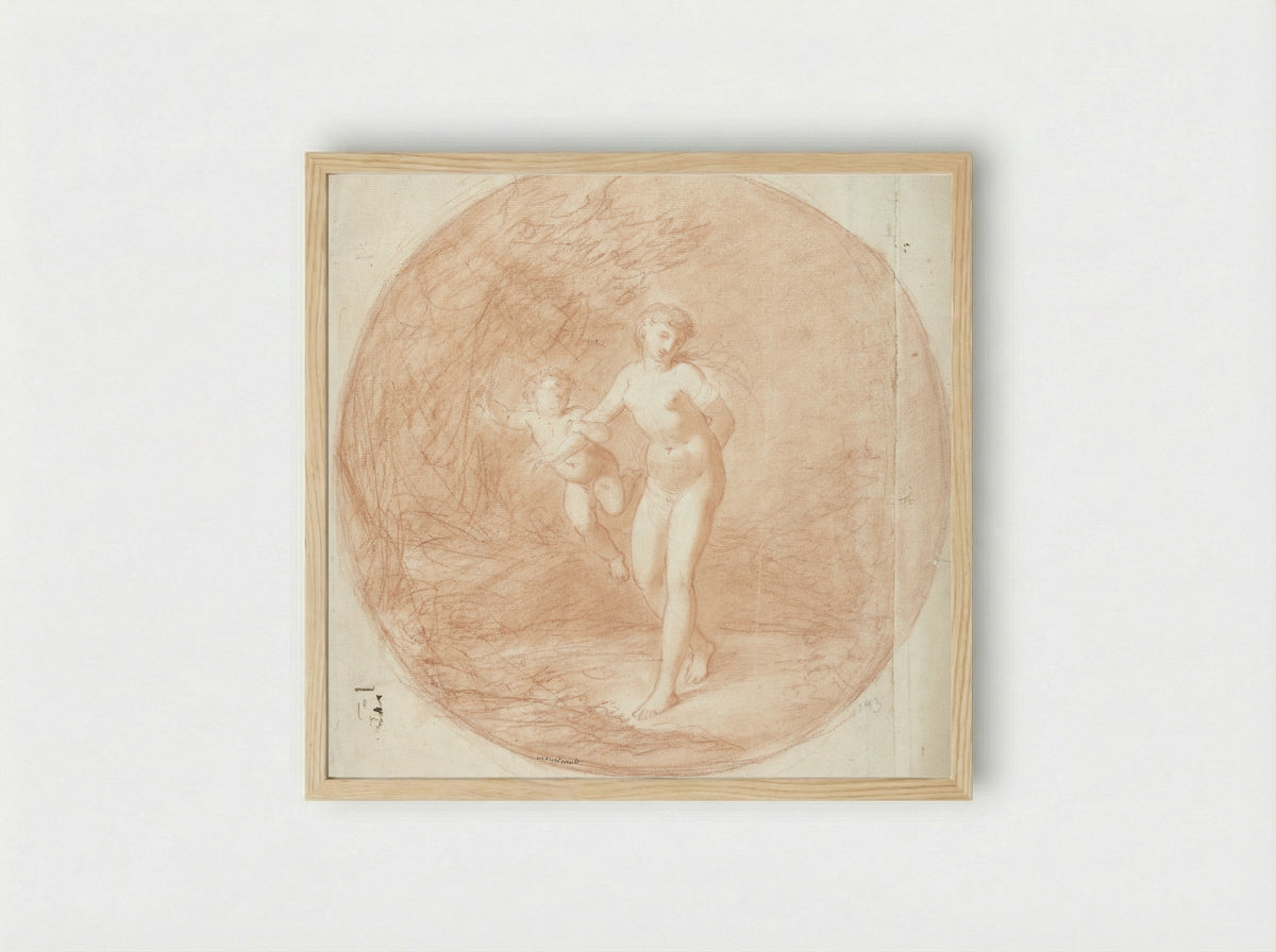 Venus en Amor - Mouricault - Framed Print Wood