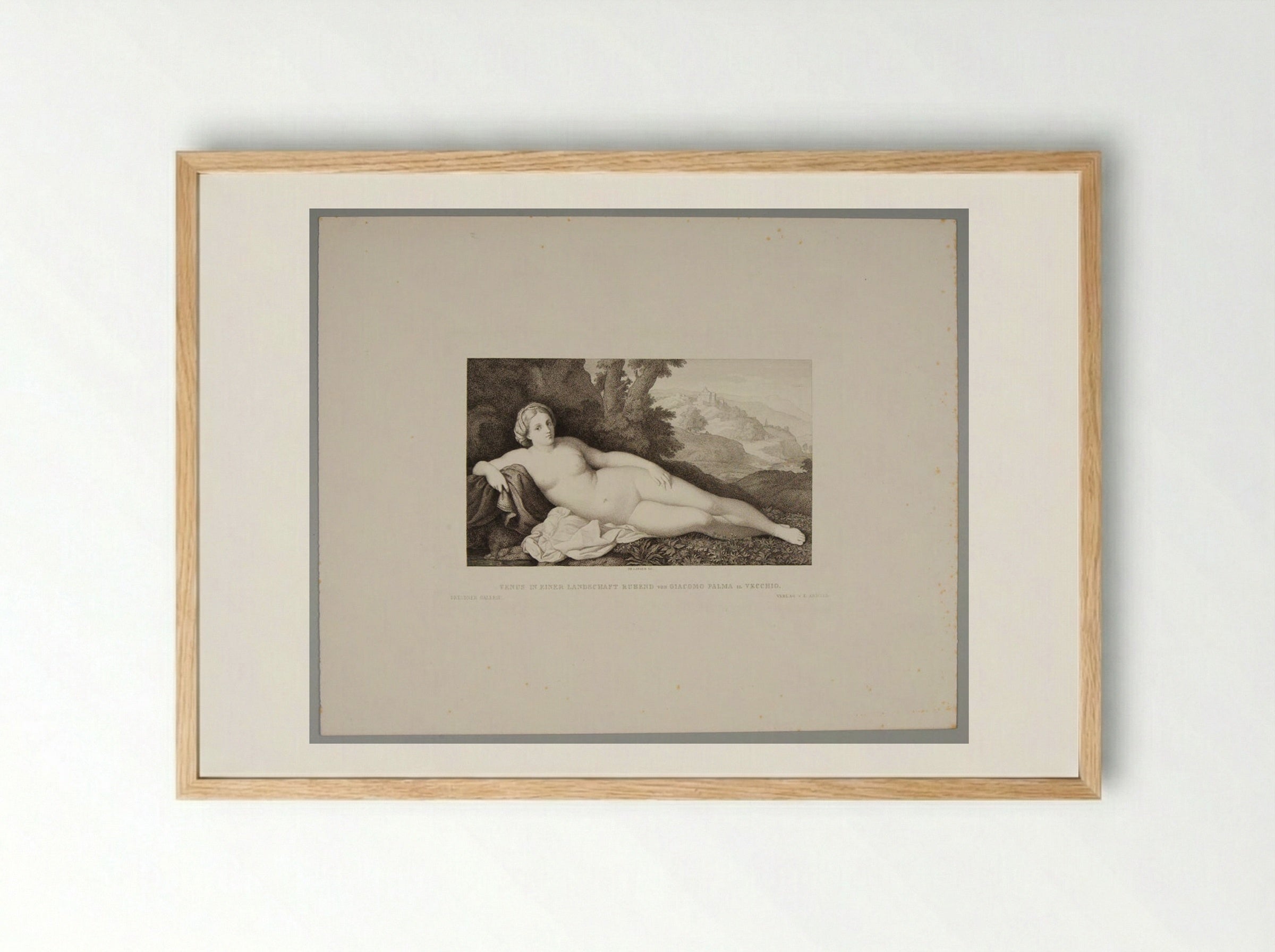 Venus in a Dormant Landscape - Carl Hermann Theodor Langer - Framed Print Wood