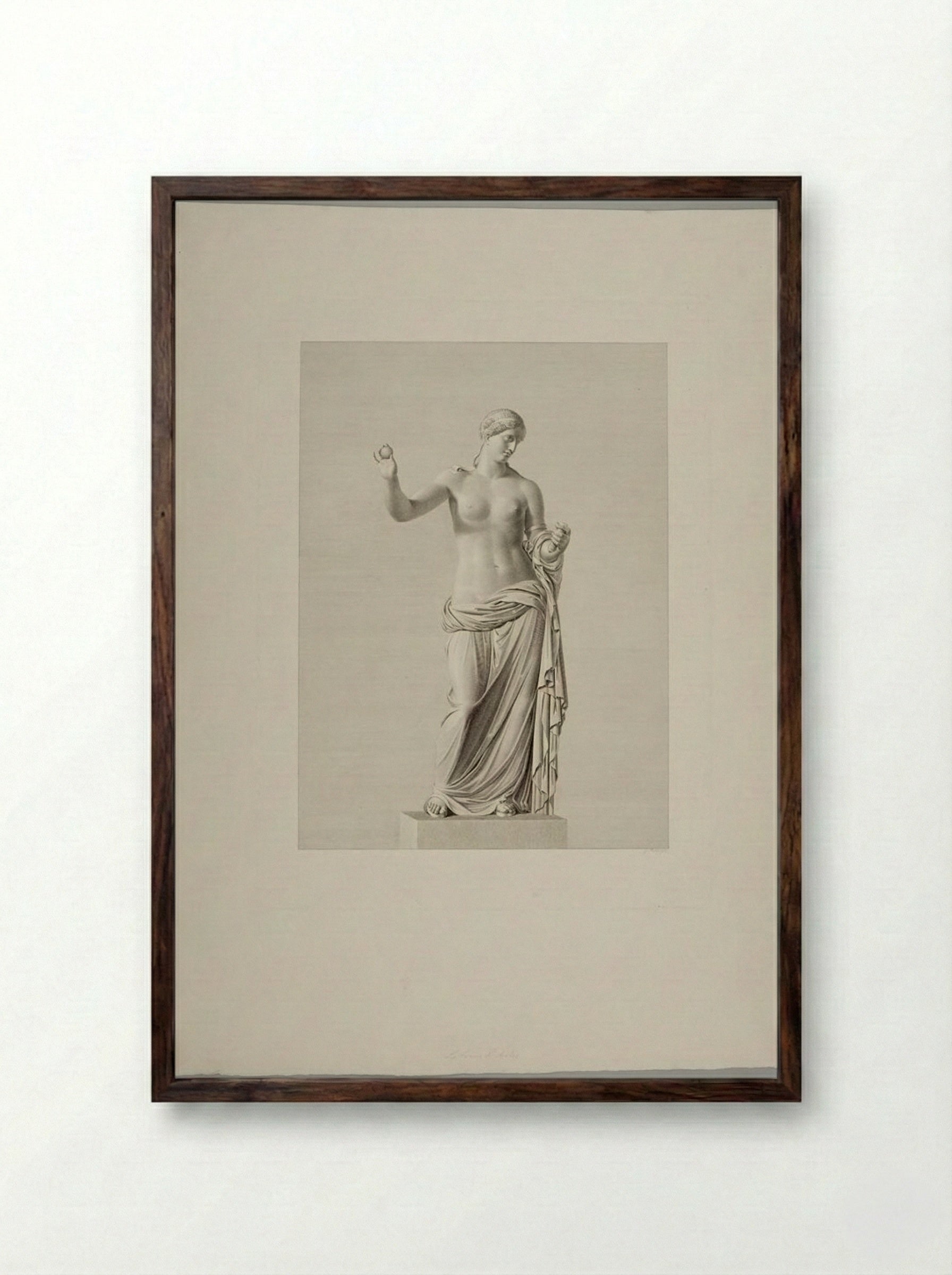 Venus of Arles - Johann Friedrich Wilhelm Müller - Framed Print Dark Wood