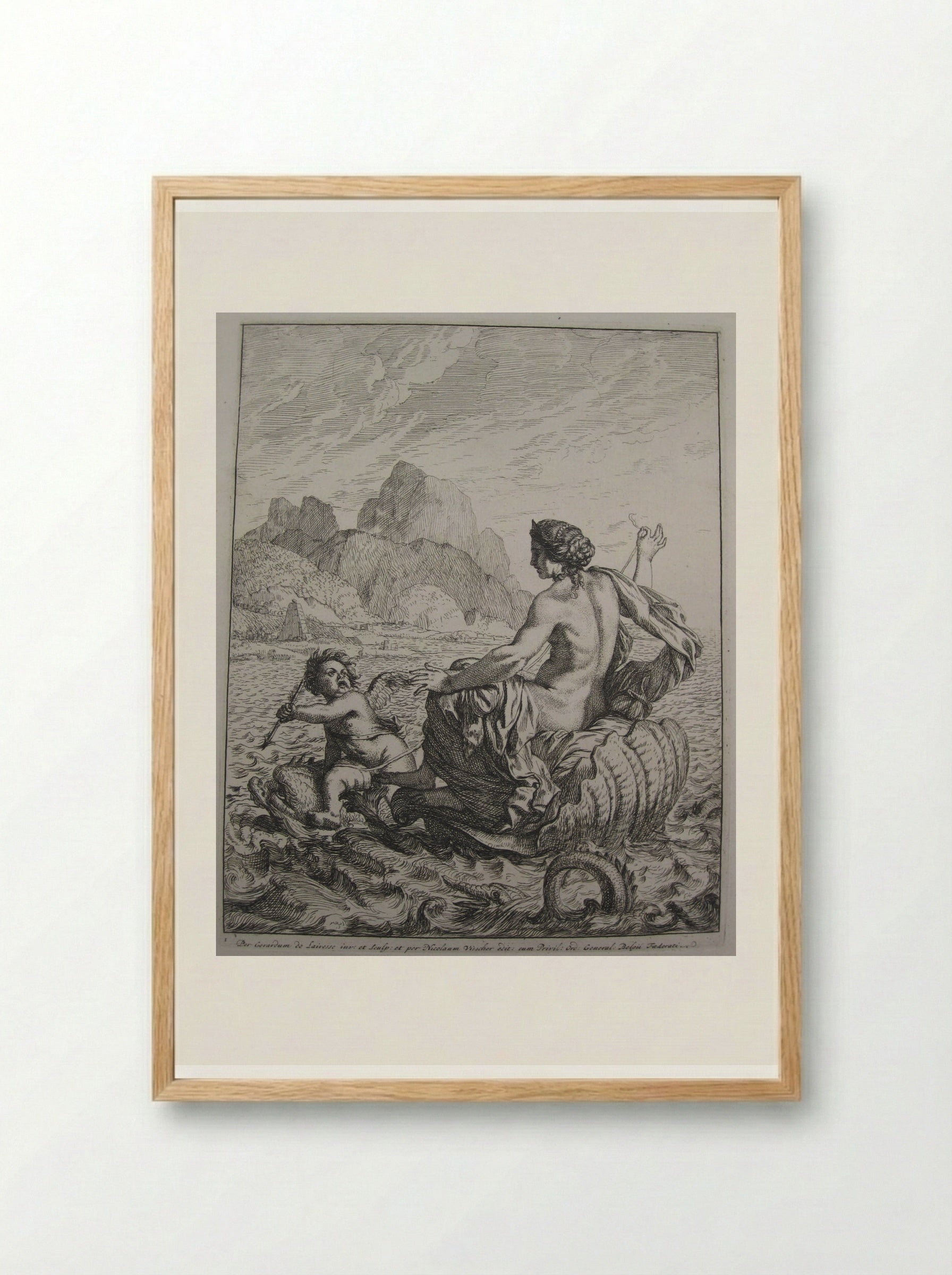 Venus on her way to Cyprus - Gérard de Lairesse - Framed Print Wood