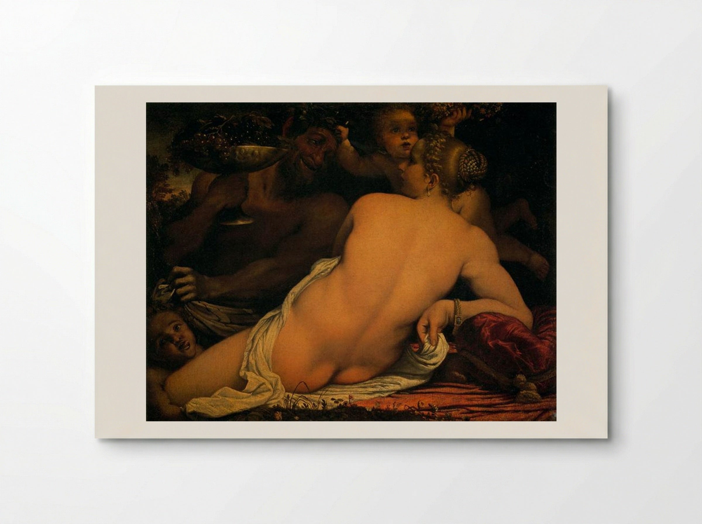 Venus with a Satyr and Cupids - Annibale Carracci - Poster