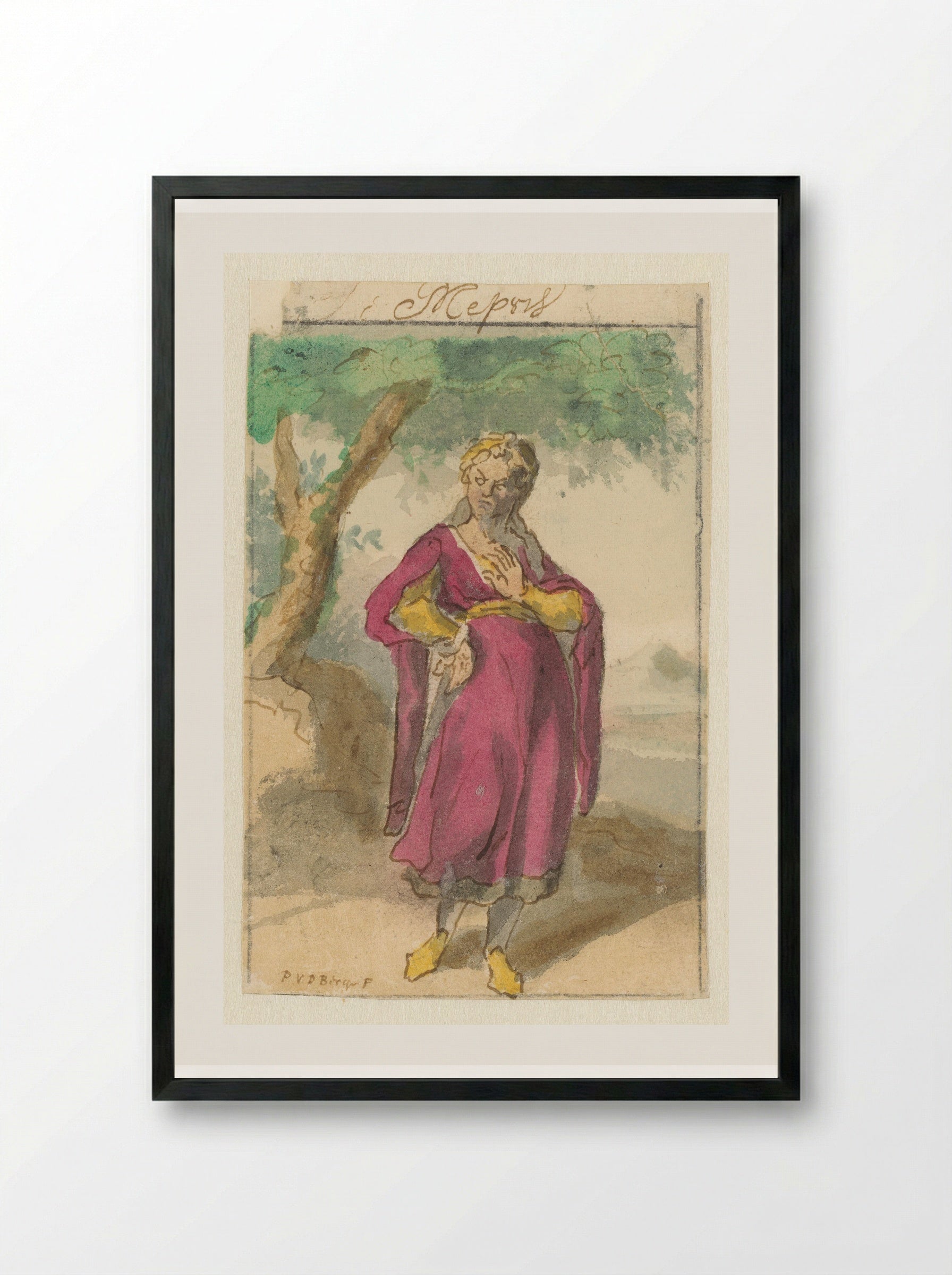 Verachting (Contempt) - Pieter van den Berge - Framed Print Black