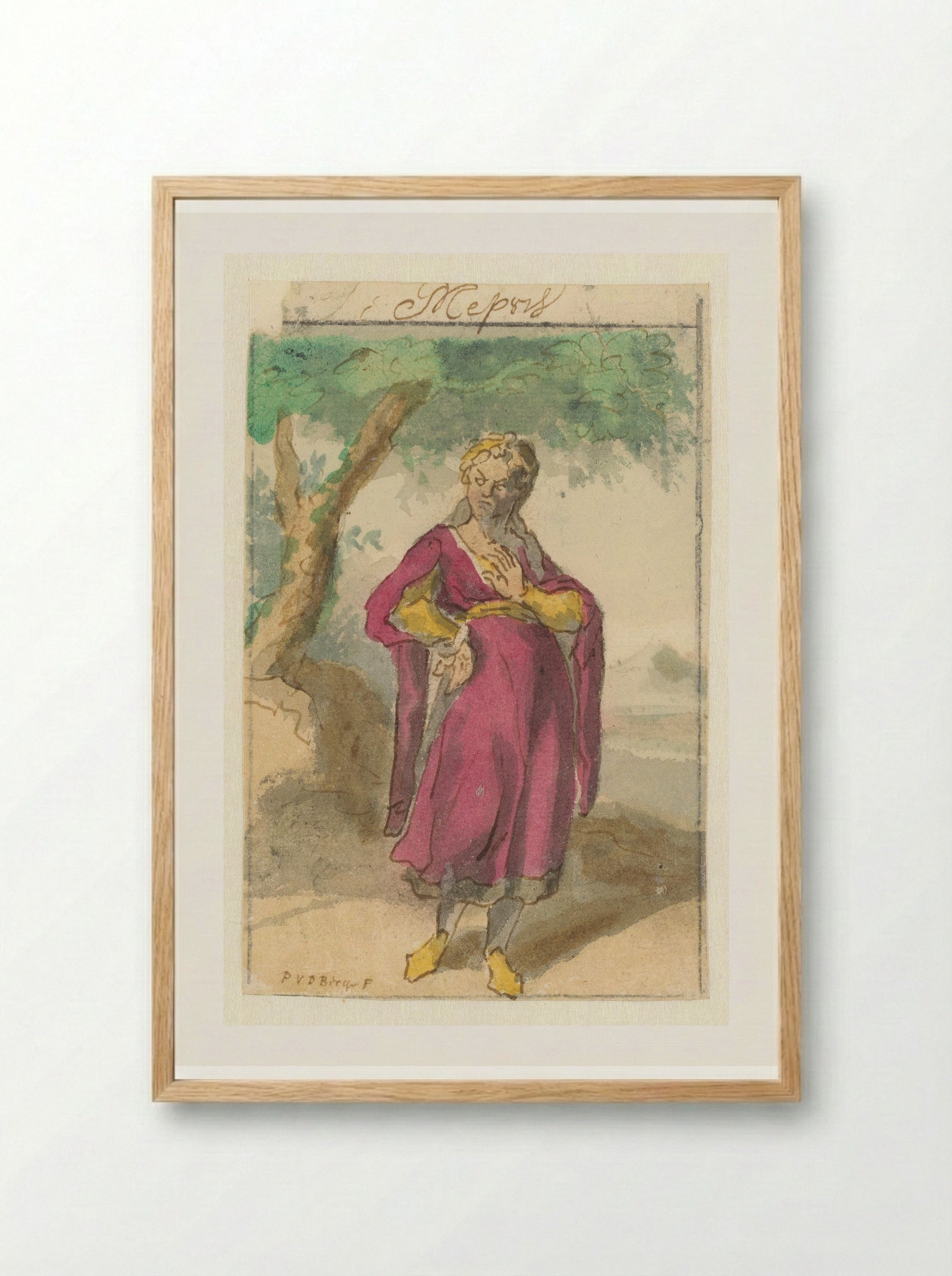 Verachting (Contempt) - Pieter van den Berge - Framed Print Wood