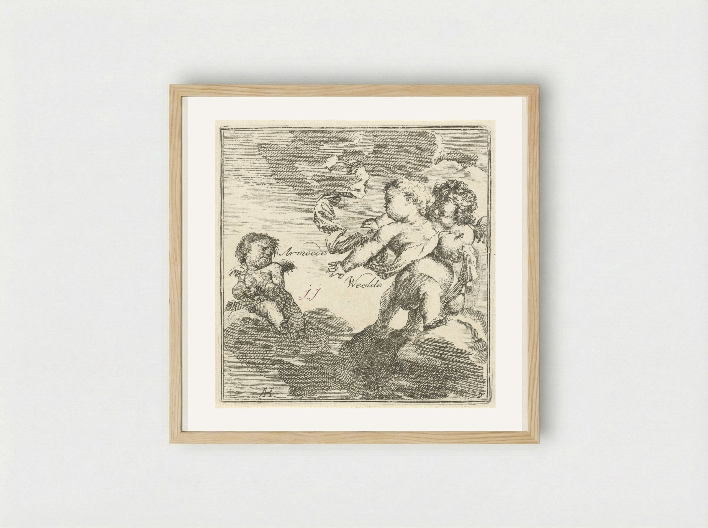 Verbeelding van armoede en weelde - Leonard Schenk - Framed Print Wood