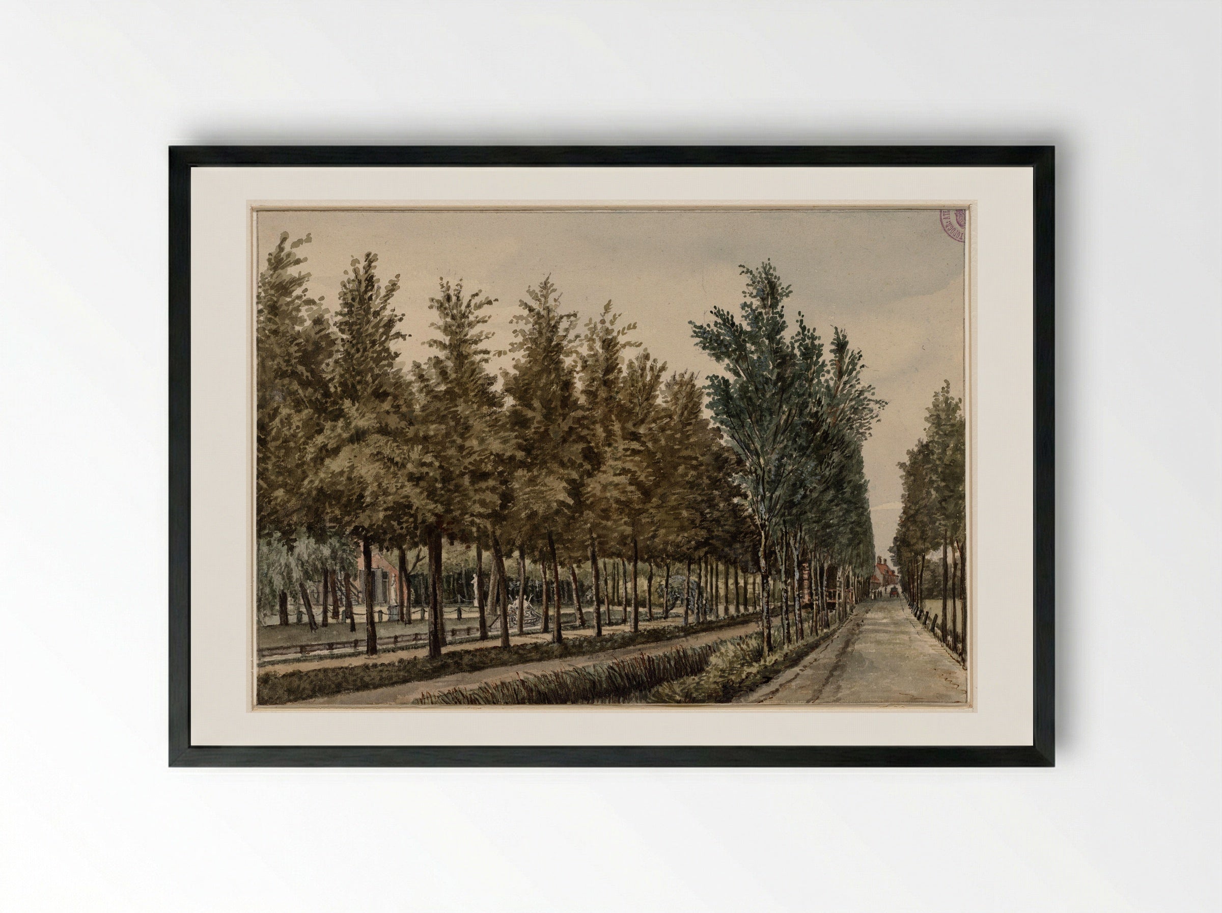 Verbranden der douanehuisjes bij de Nieuwebrug te Amsterdam - Gerrit Lamberts - Framed Print Black