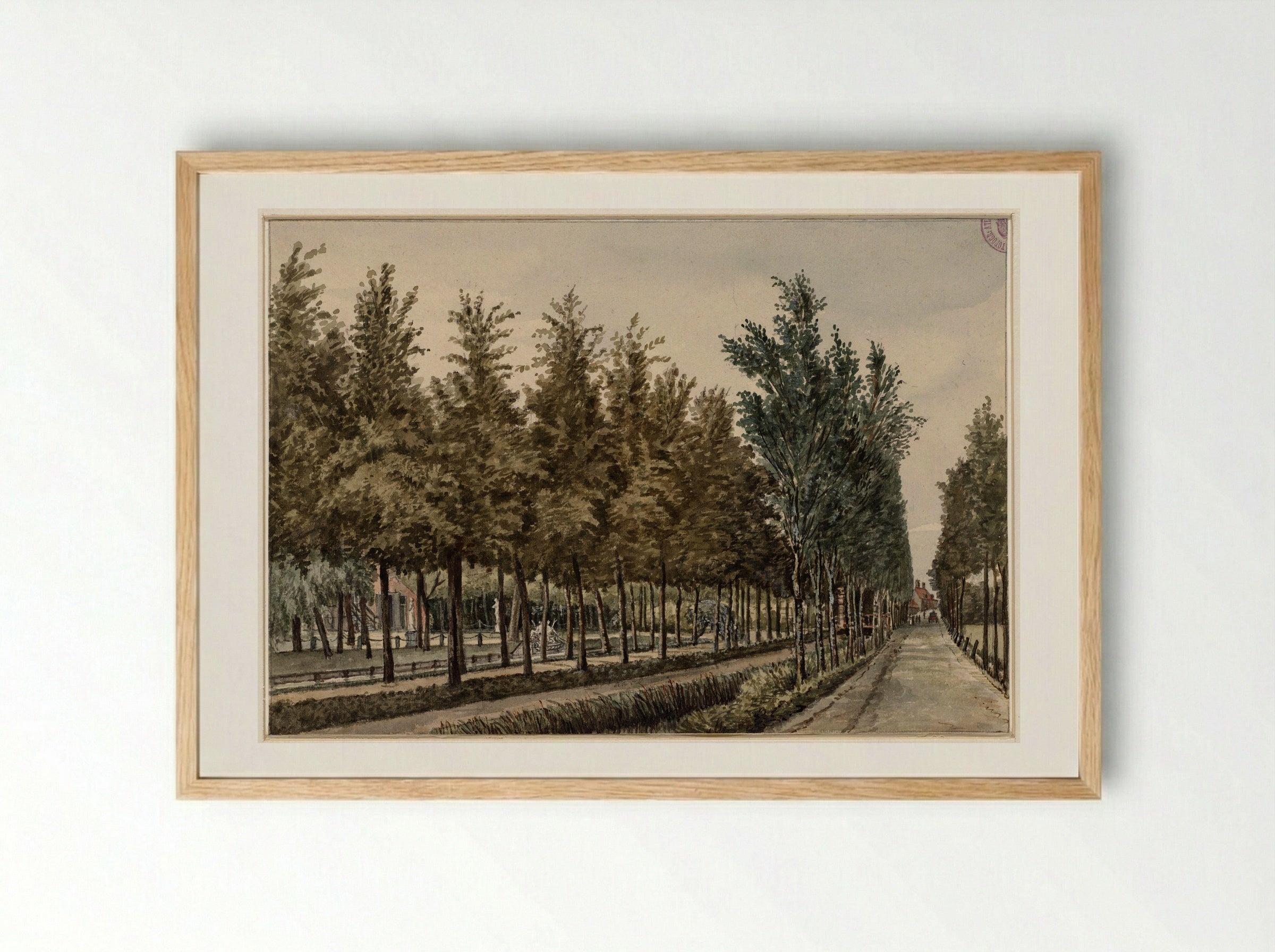 Verbranden der douanehuisjes bij de Nieuwebrug te Amsterdam - Gerrit Lamberts - Framed Print Wood