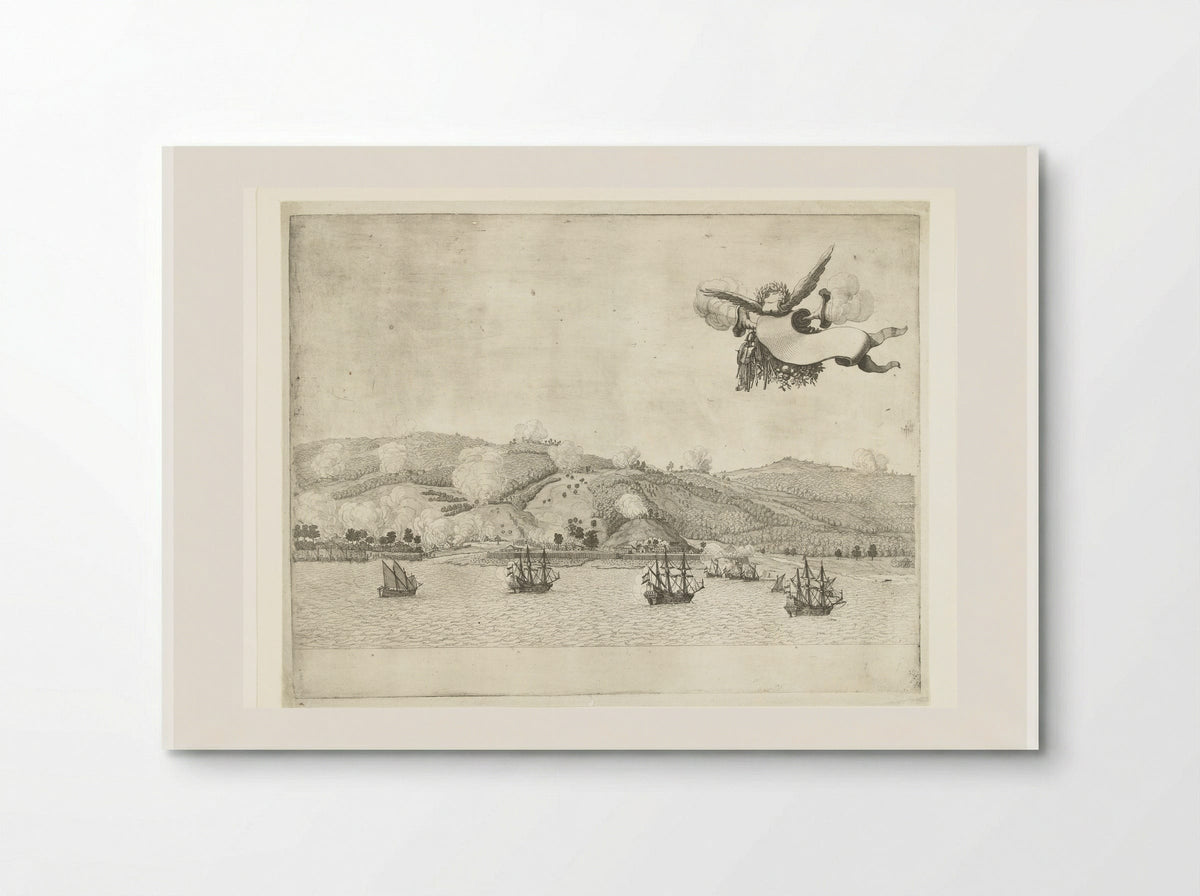 Verbranden van de suikermolens aan de Allerheiligenbaai bij Salvador - Salomon Savery - Poster