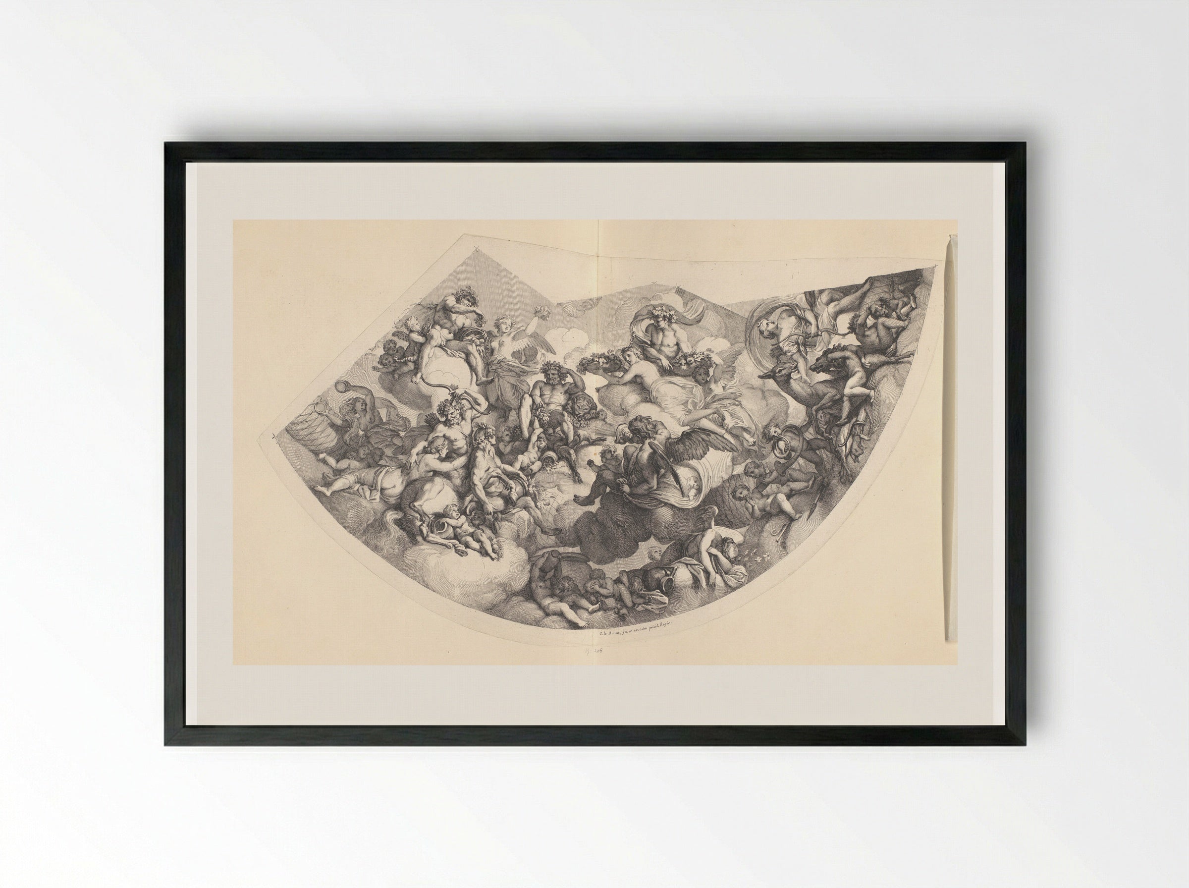 Vergadering van goden - Gérard Audran - Framed Print Black