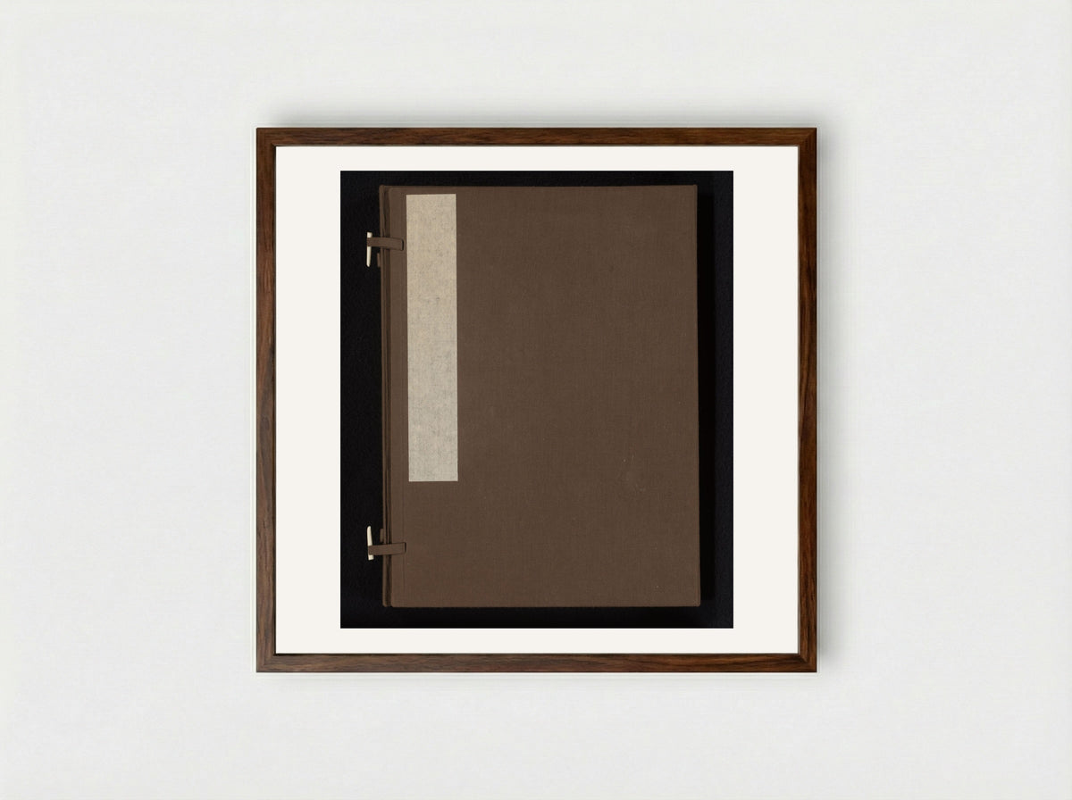Vergelijking van bloemen (Comparison of Flowers) - Shibata Zeshin - Framed Print Dark Wood