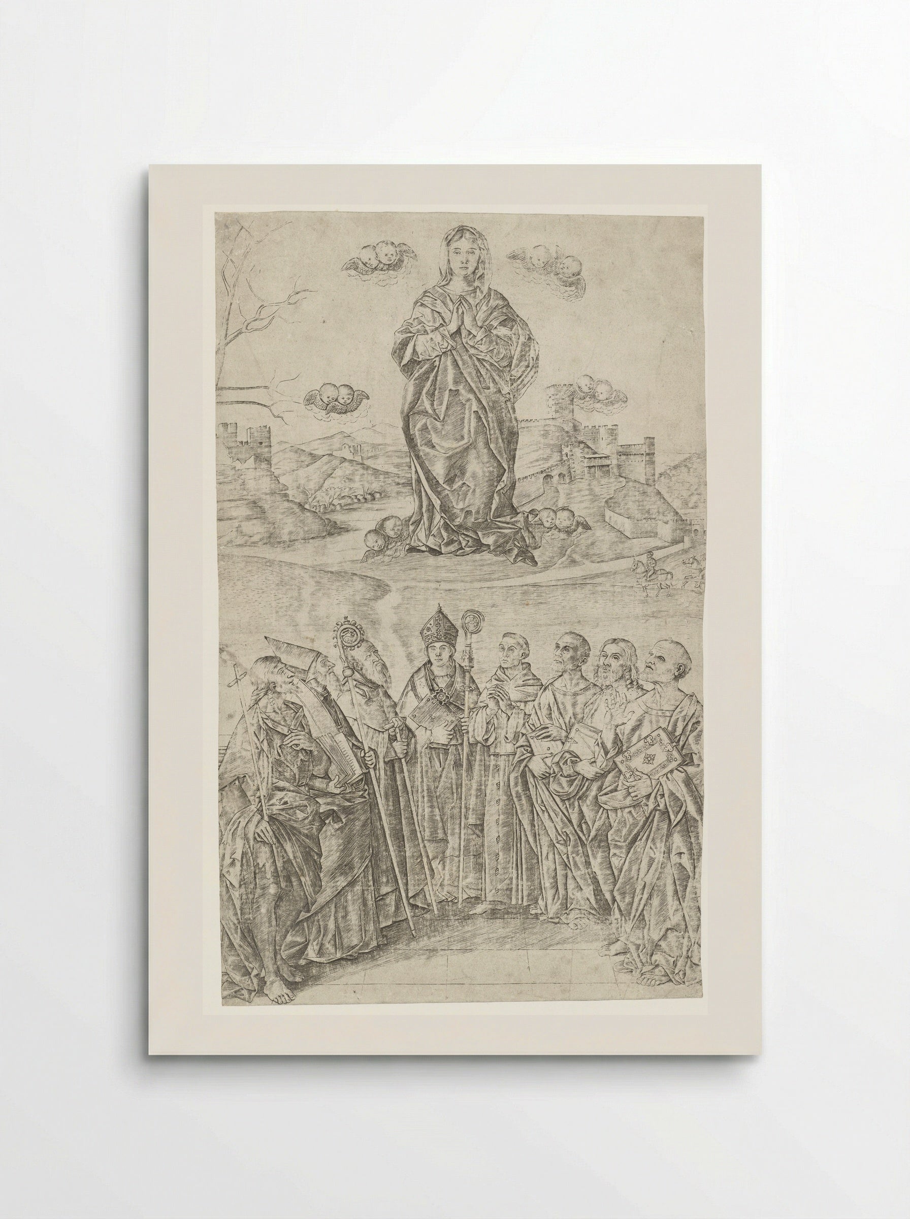 Verheerlijking van Maria met acht heiligen - Girolamo Mocetto - Poster