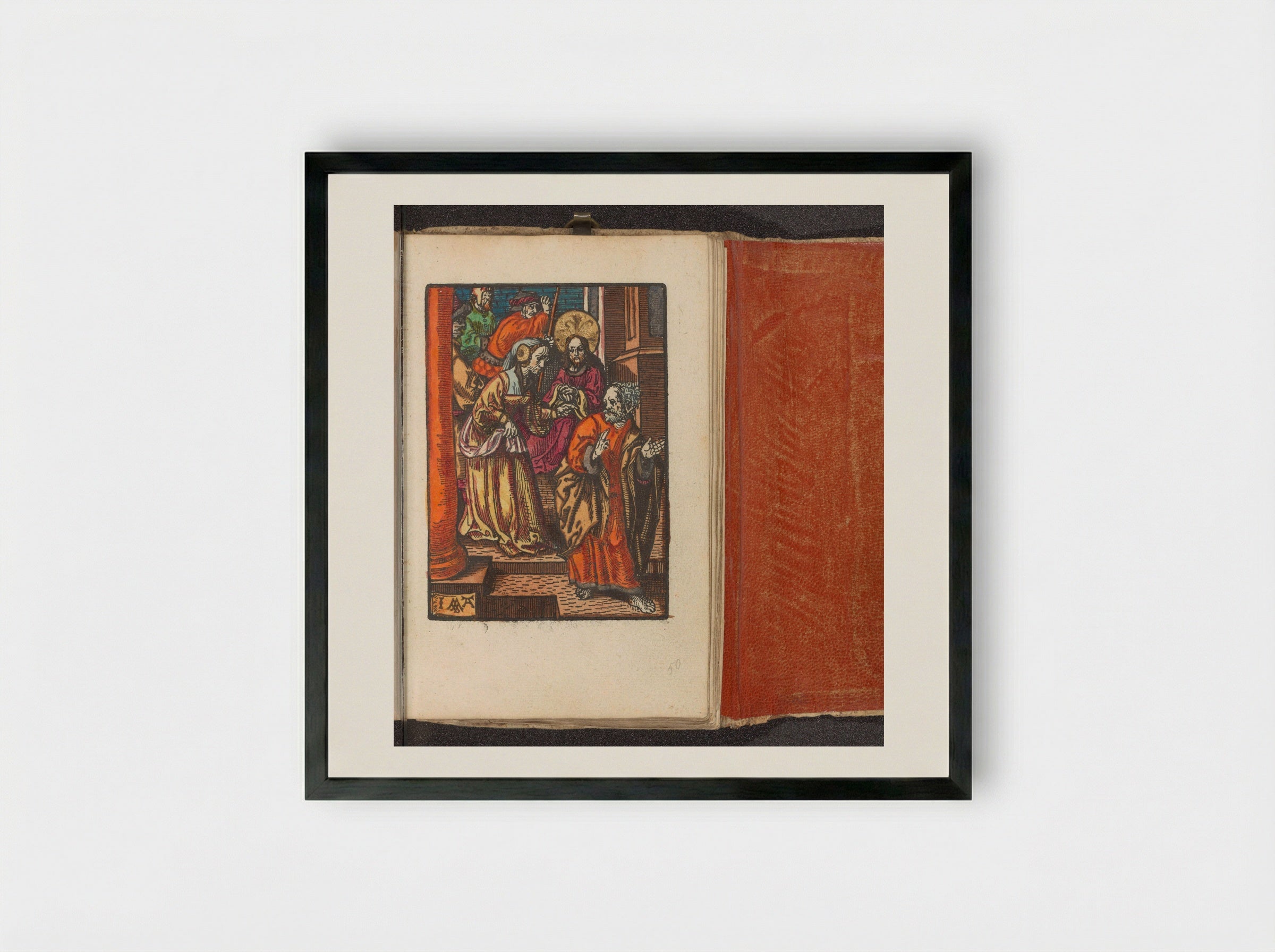Verloochening van Petrus - Doen Pietersz. - Framed Print Black