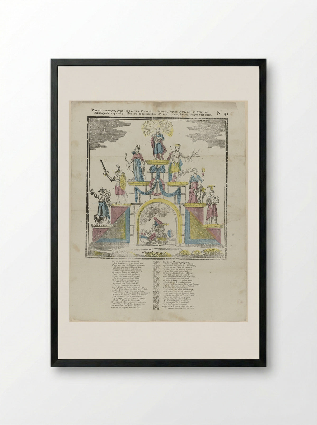 Vermaak uwe oogen, jeugd! in 't zevental planeeten - Glenisson & Zonen - Framed Print Black