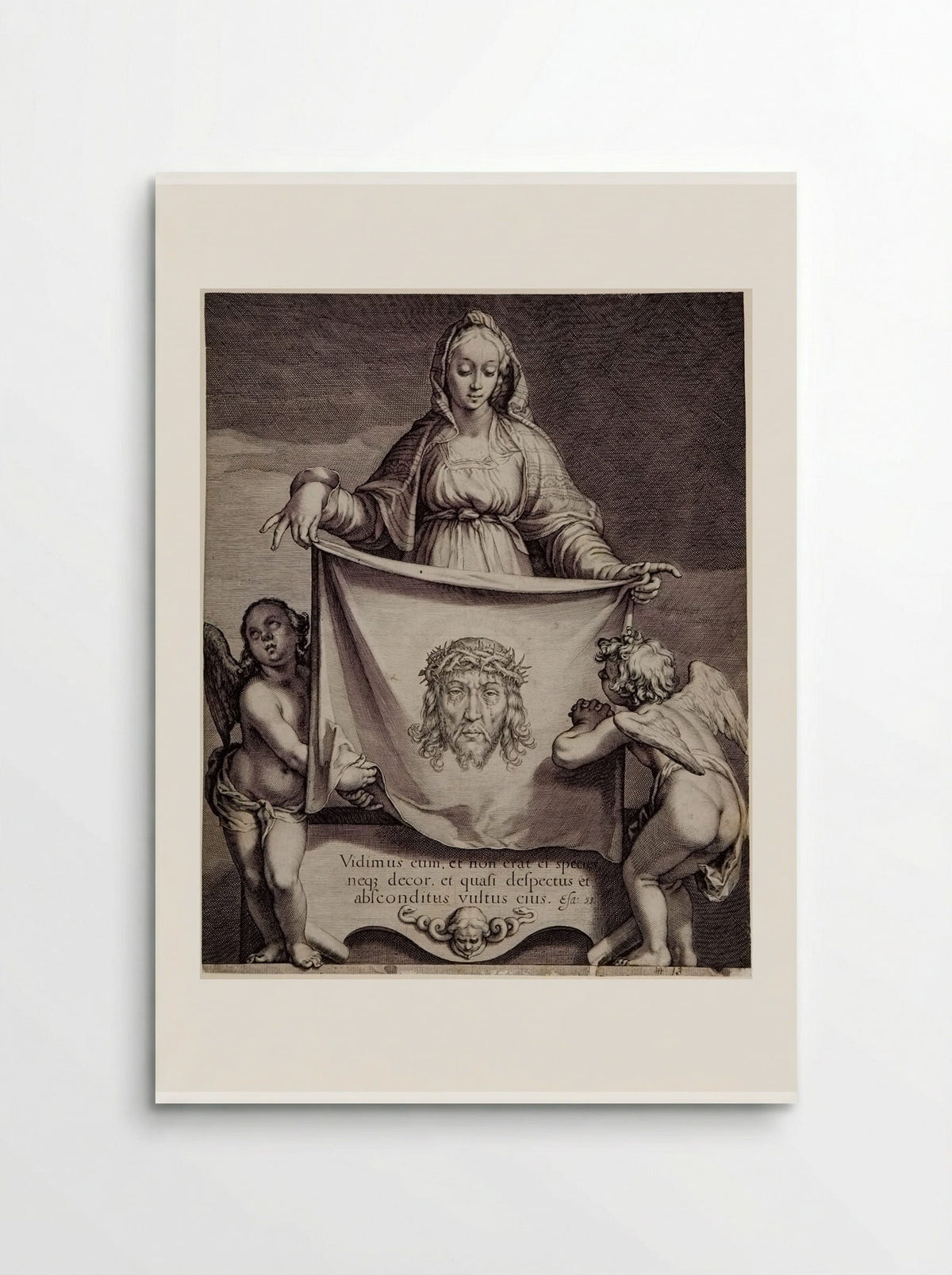 Veronica with the Sudarium - Jacob Matham - Poster