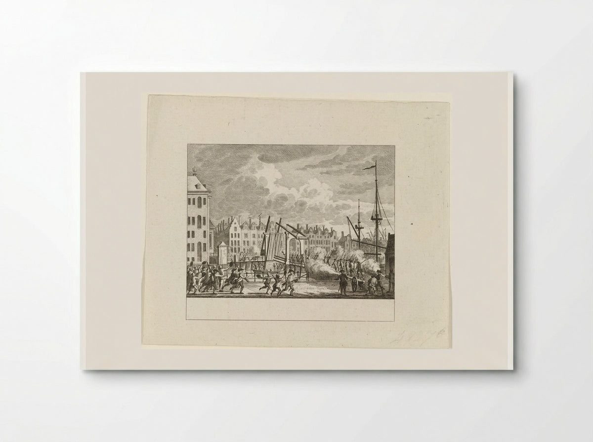 Verovering van de Kattenburgerbrug - Cornelis Brouwer - Poster