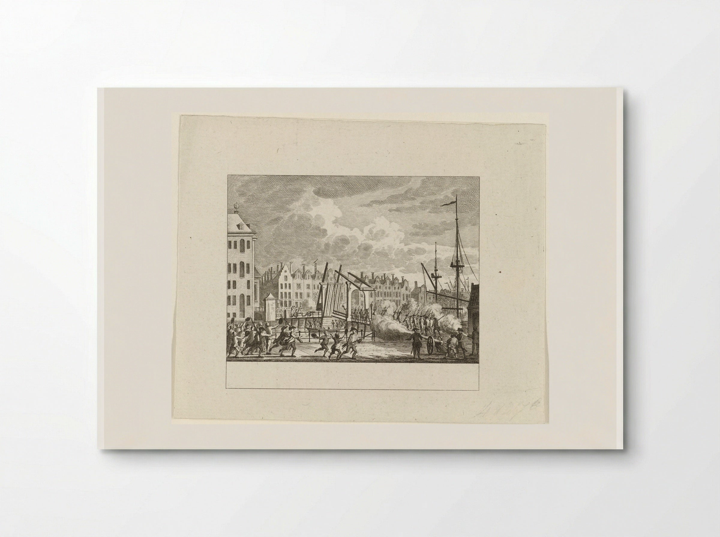 Verovering van de Kattenburgerbrug - Cornelis Brouwer - Poster