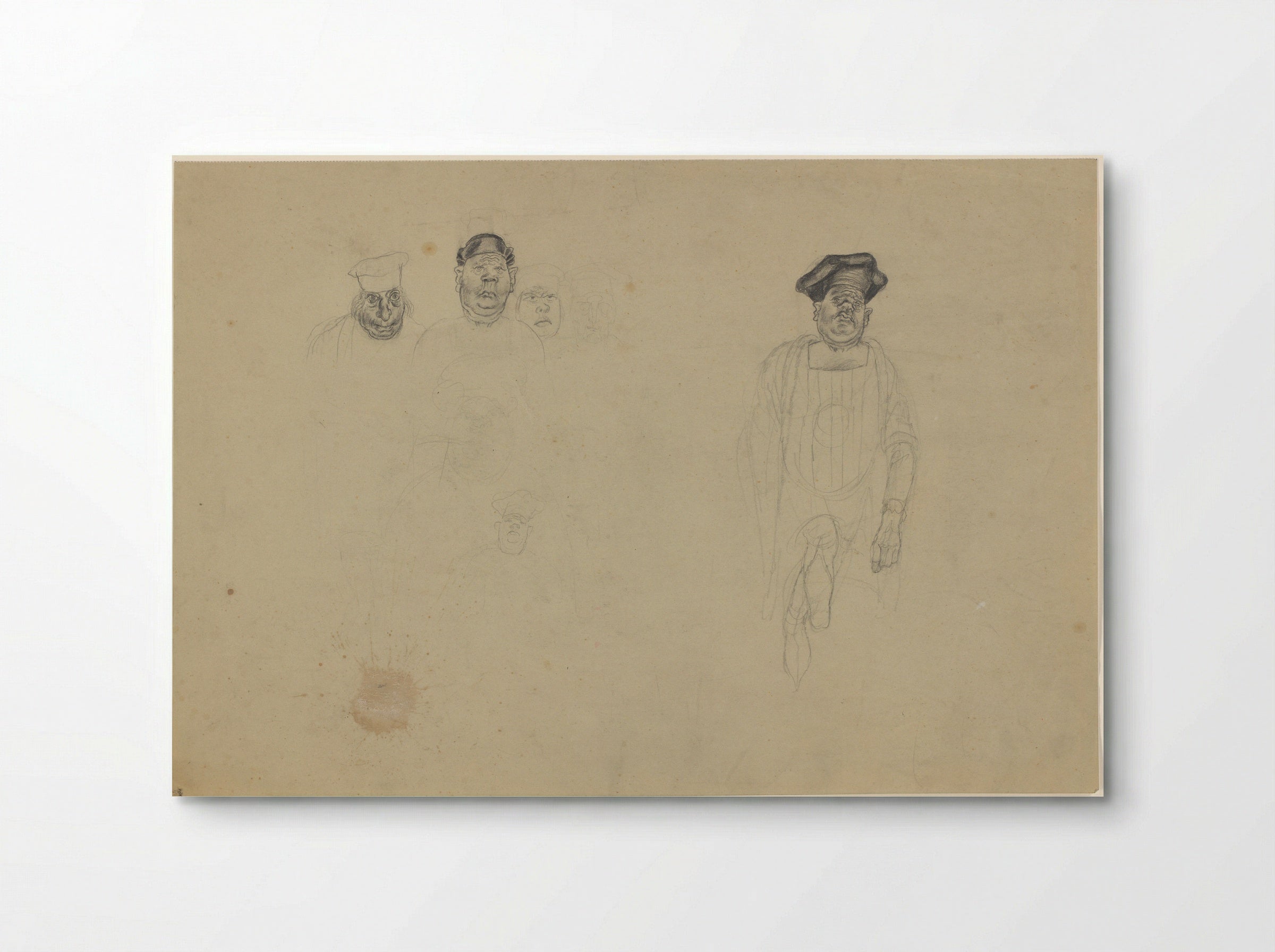 Verschillende figuren met hoeden - Henk Henriët - Poster