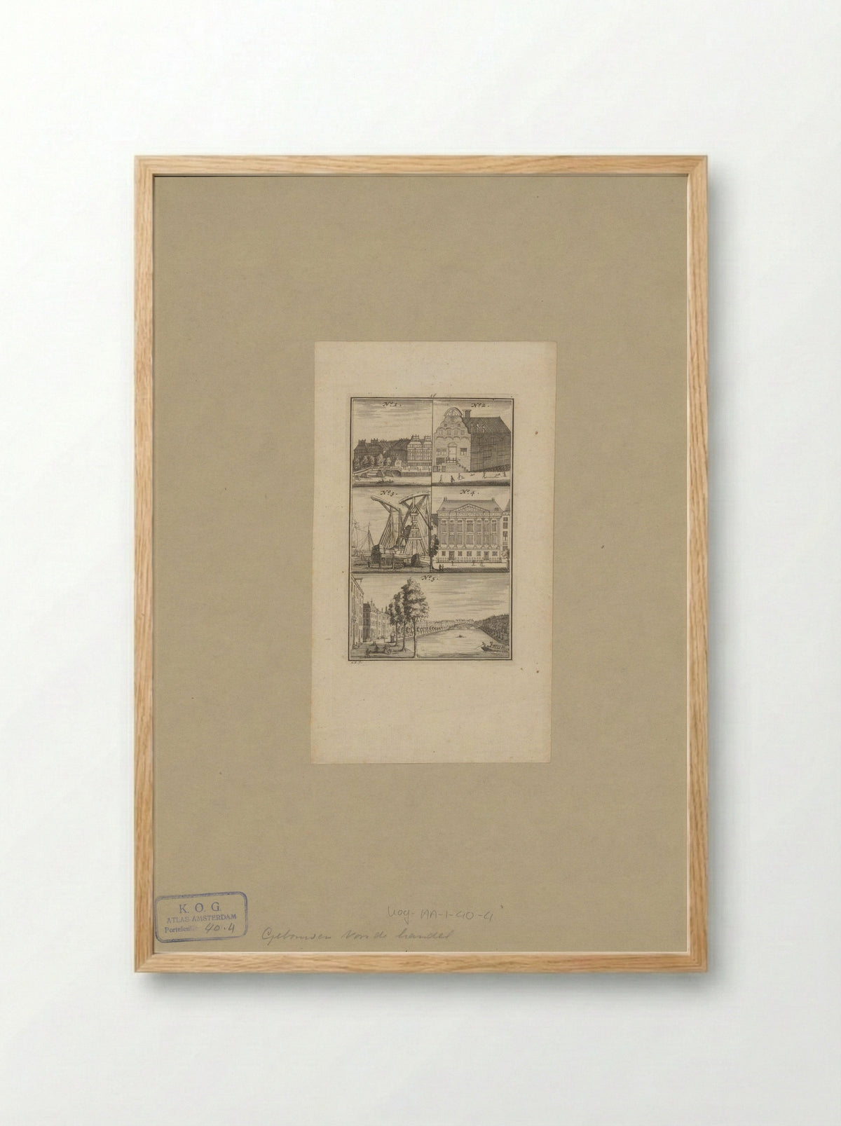 Verschillende gebouwen en stadsgezichten te Amsterdam - Johannes Marshoorn - Framed Print Wood