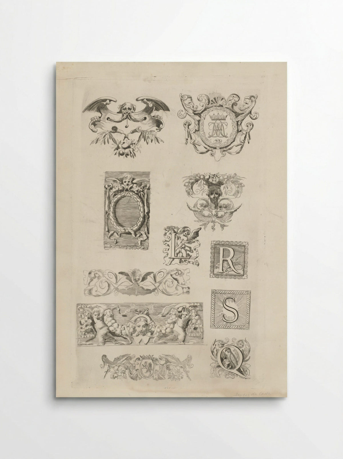 Verschillende ornamentele ontwerpen - Samuel Henri Mendes da Costa - Poster