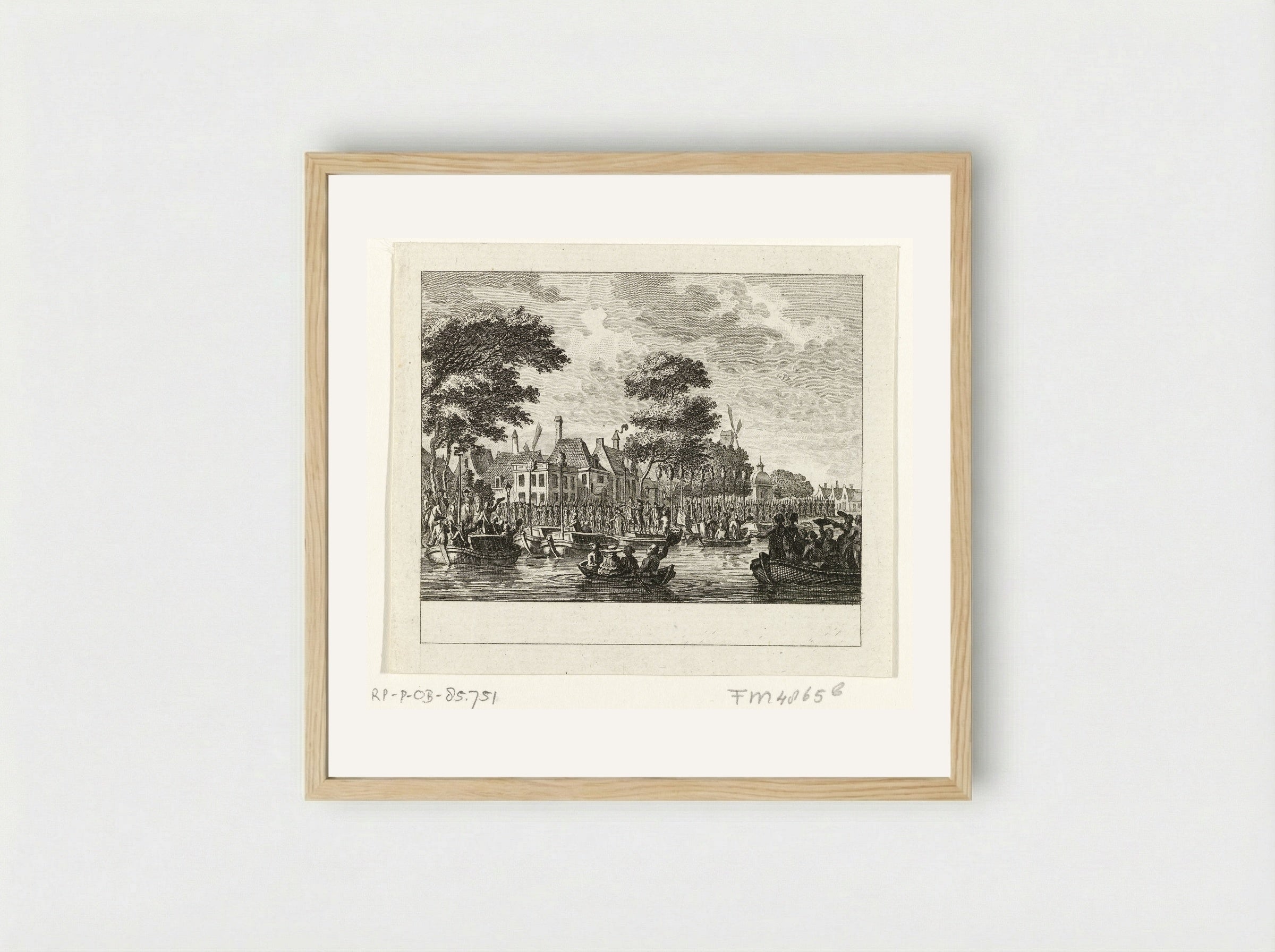 Vertrek van de Amsterdammers naar Utrecht - Cornelis Brouwer - Framed Print Wood