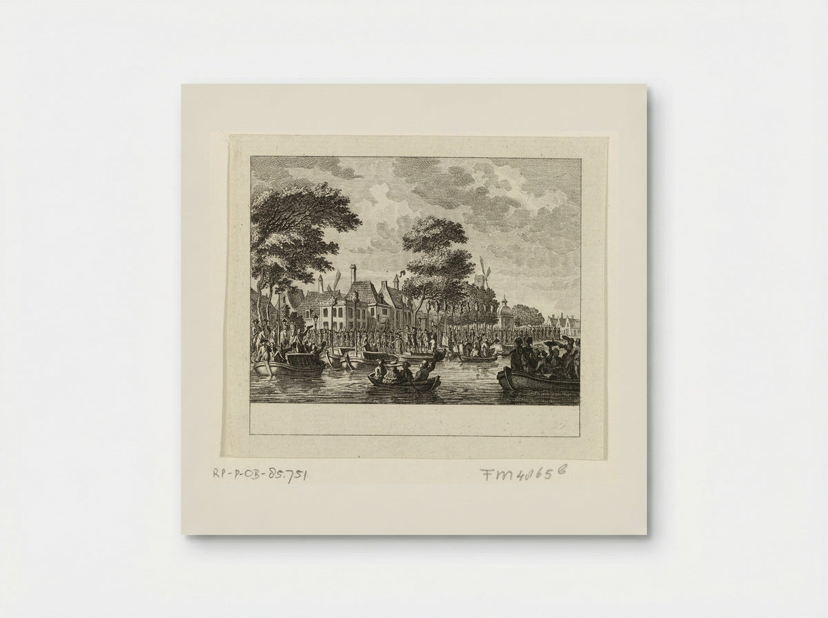 Vertrek van de Amsterdammers naar Utrecht - Cornelis Brouwer - Poster