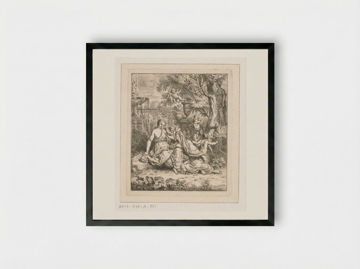 Vertumnus and Pomona - Louis Fabritius Dubourg - Framed Print Black