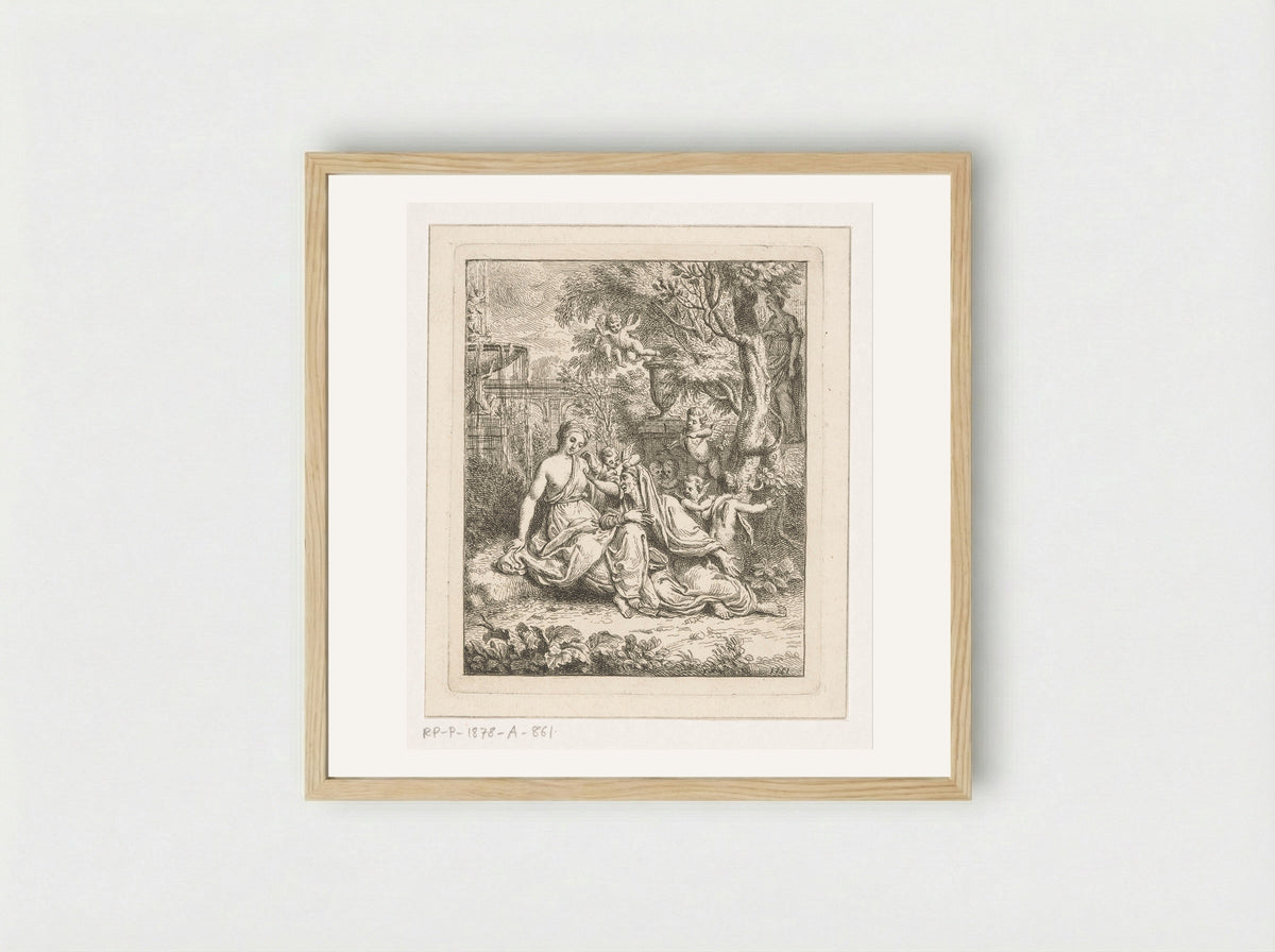 Vertumnus and Pomona - Louis Fabritius Dubourg - Framed Print Wood