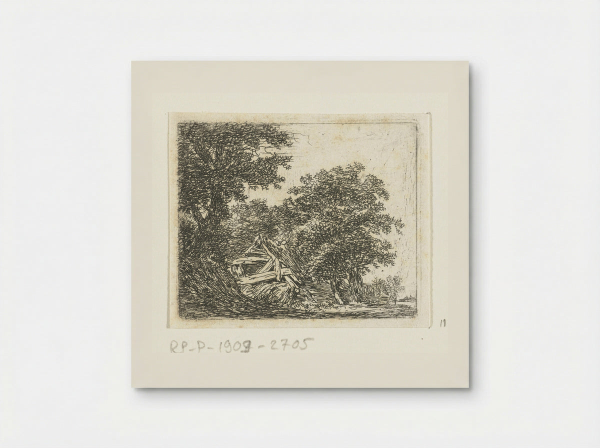 Vervallen hut in het bos - Hermanus van Brussel - Poster