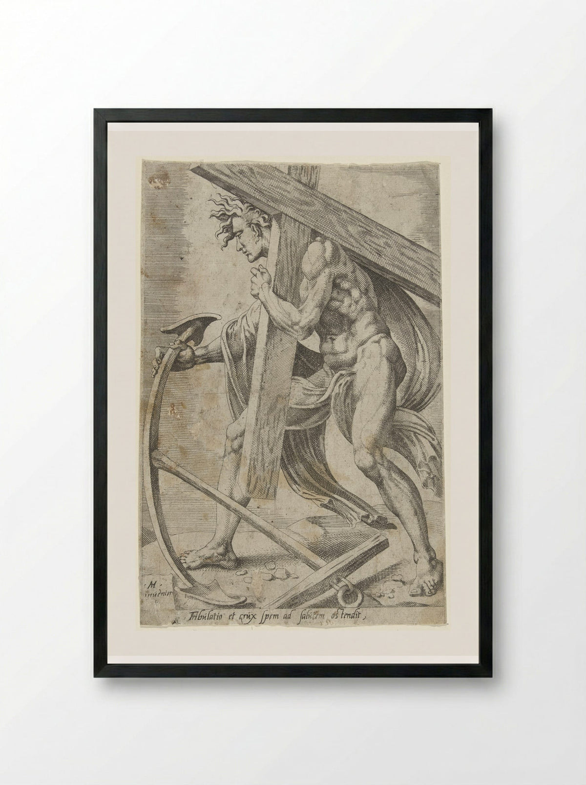 Vervolging veroorzaakt hoop op verlossing - Dirck Volckertsz. Coornhert - Framed Print Black