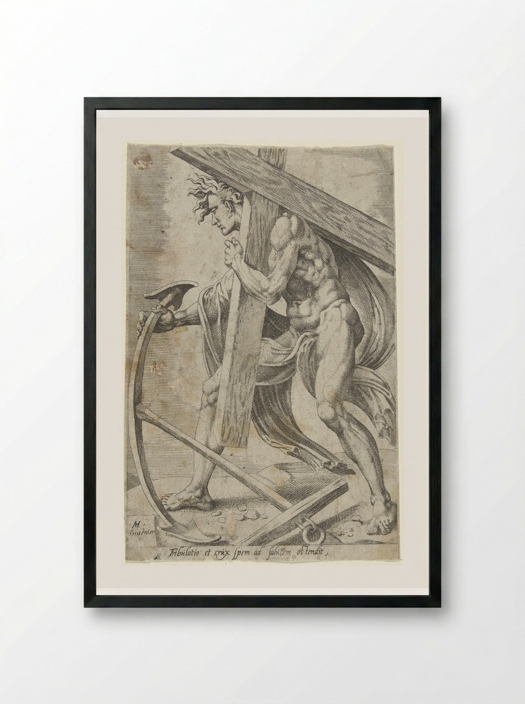 Vervolging veroorzaakt hoop op verlossing - Dirck Volckertsz. Coornhert - Framed Print Black